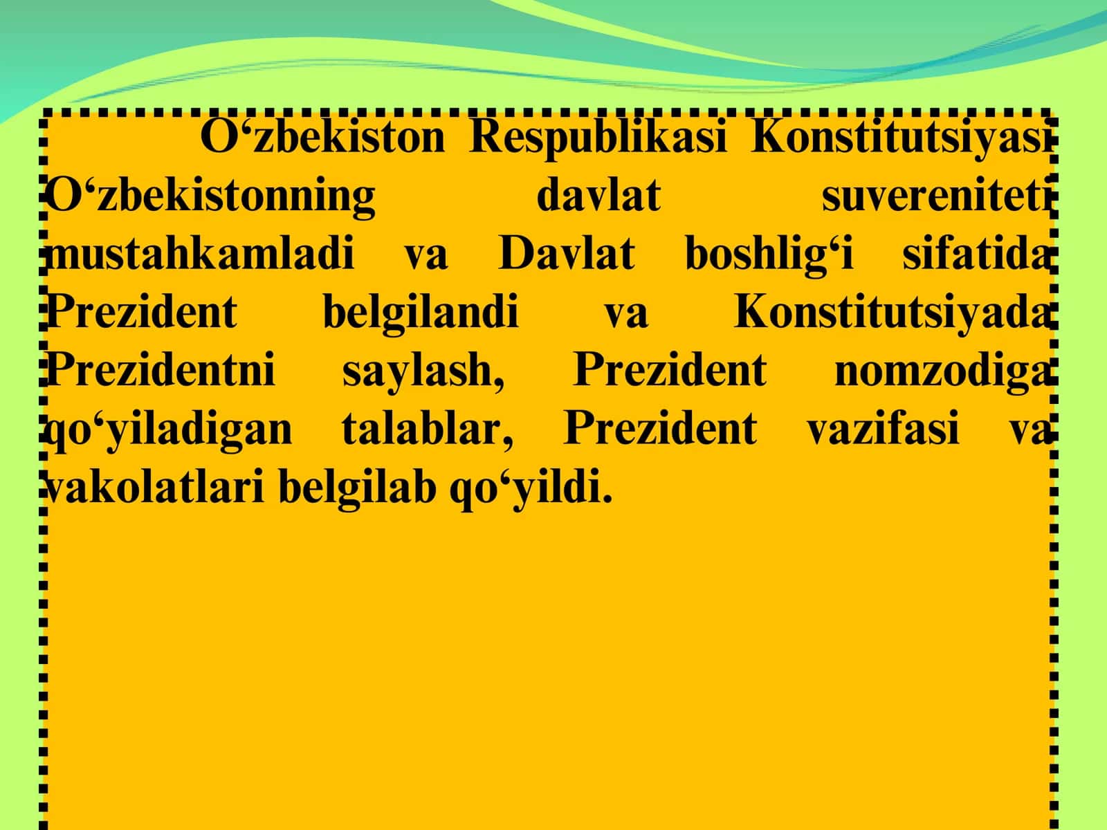 O‘zbekiston Respublikasi Prezidenti 2