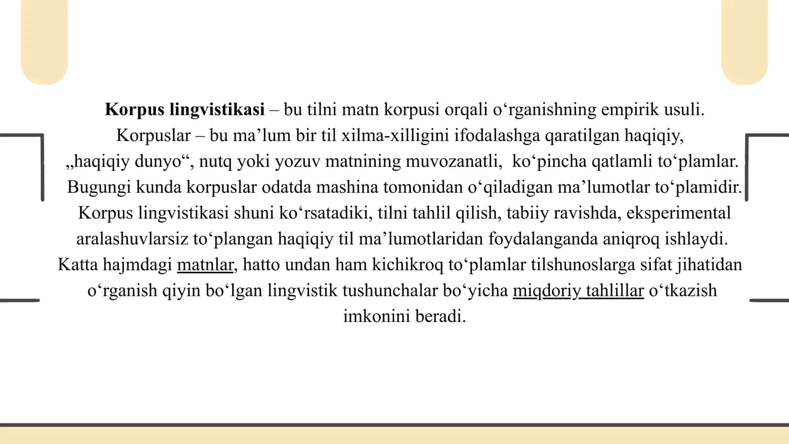 Korpus lingvistikasining rivojlanishi 2