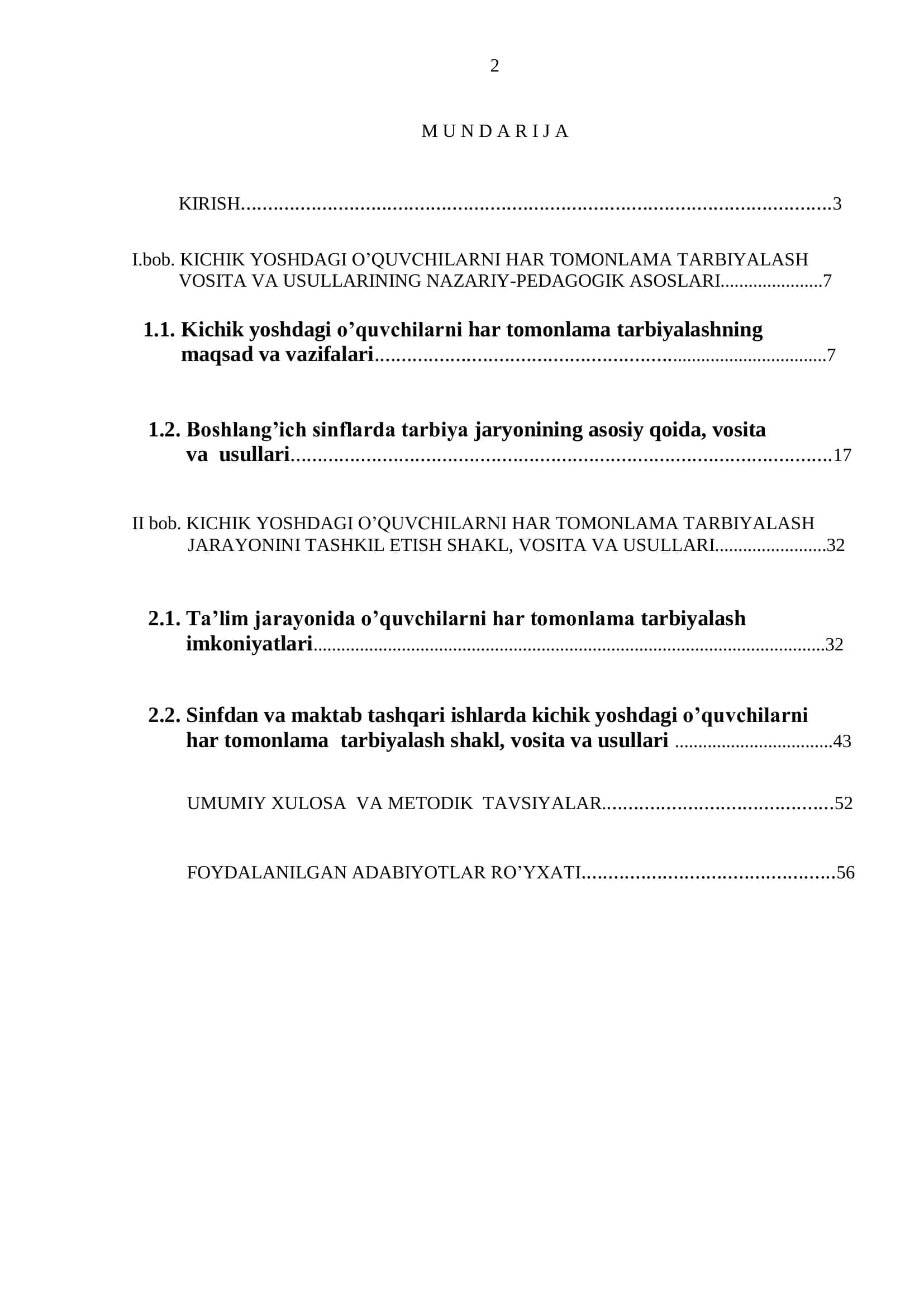 Kichik yoshdagi o’quvchilarni har tomonlama tarbiyalash vosita va usullari 2