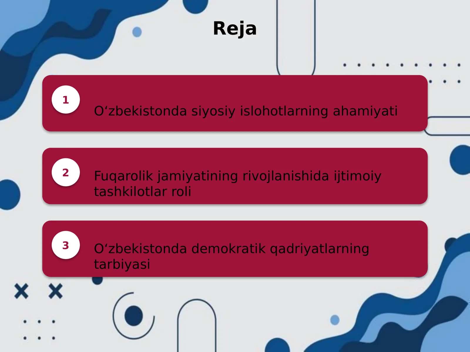 Siyosiy islohotlar 2