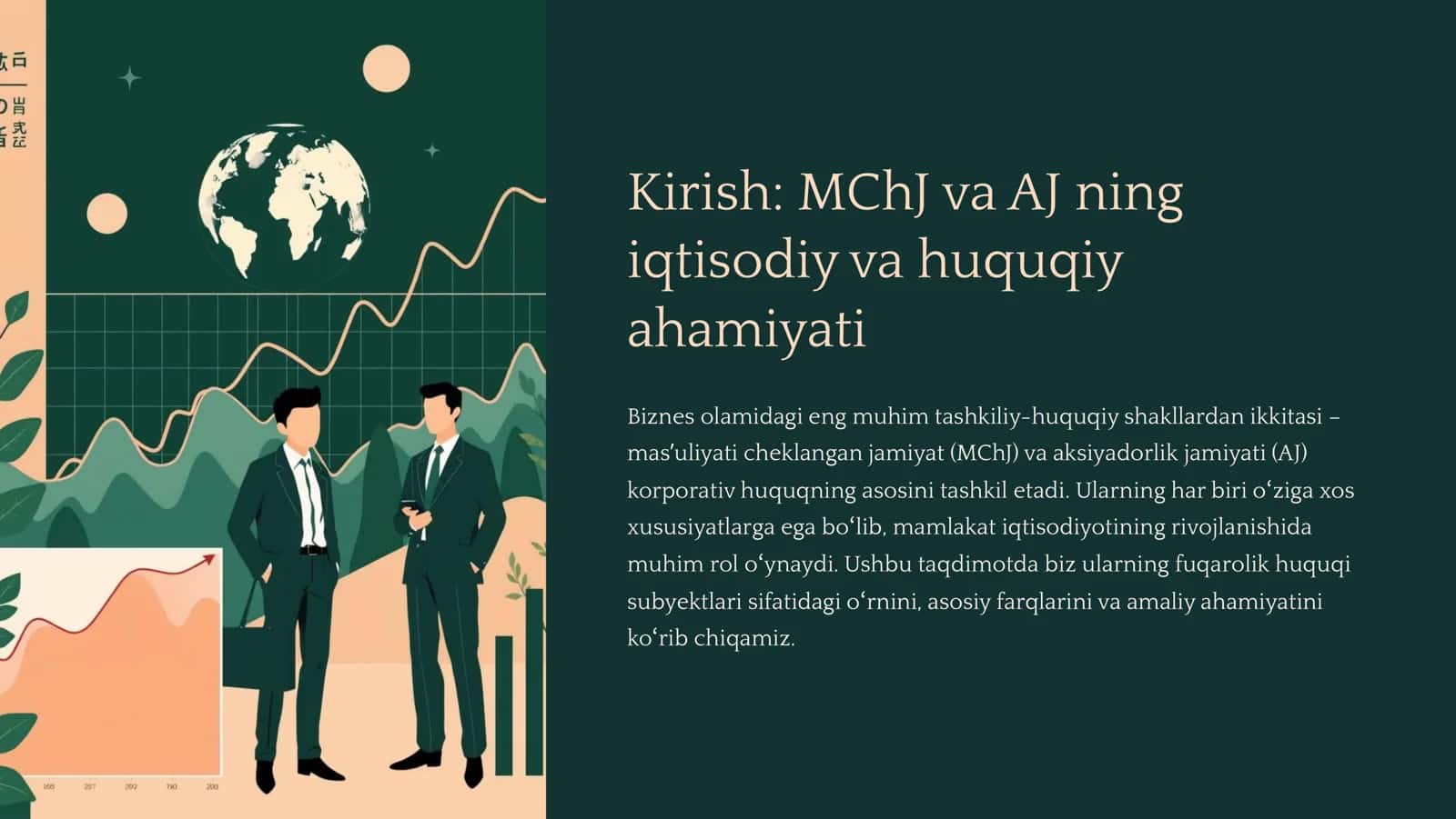 Mas¾uliyati cheklangan jamiyat (MChJ) va aksiyadorlik jamiyati (AJ): Fuqarolik huquqi subyektlari sifatida 2