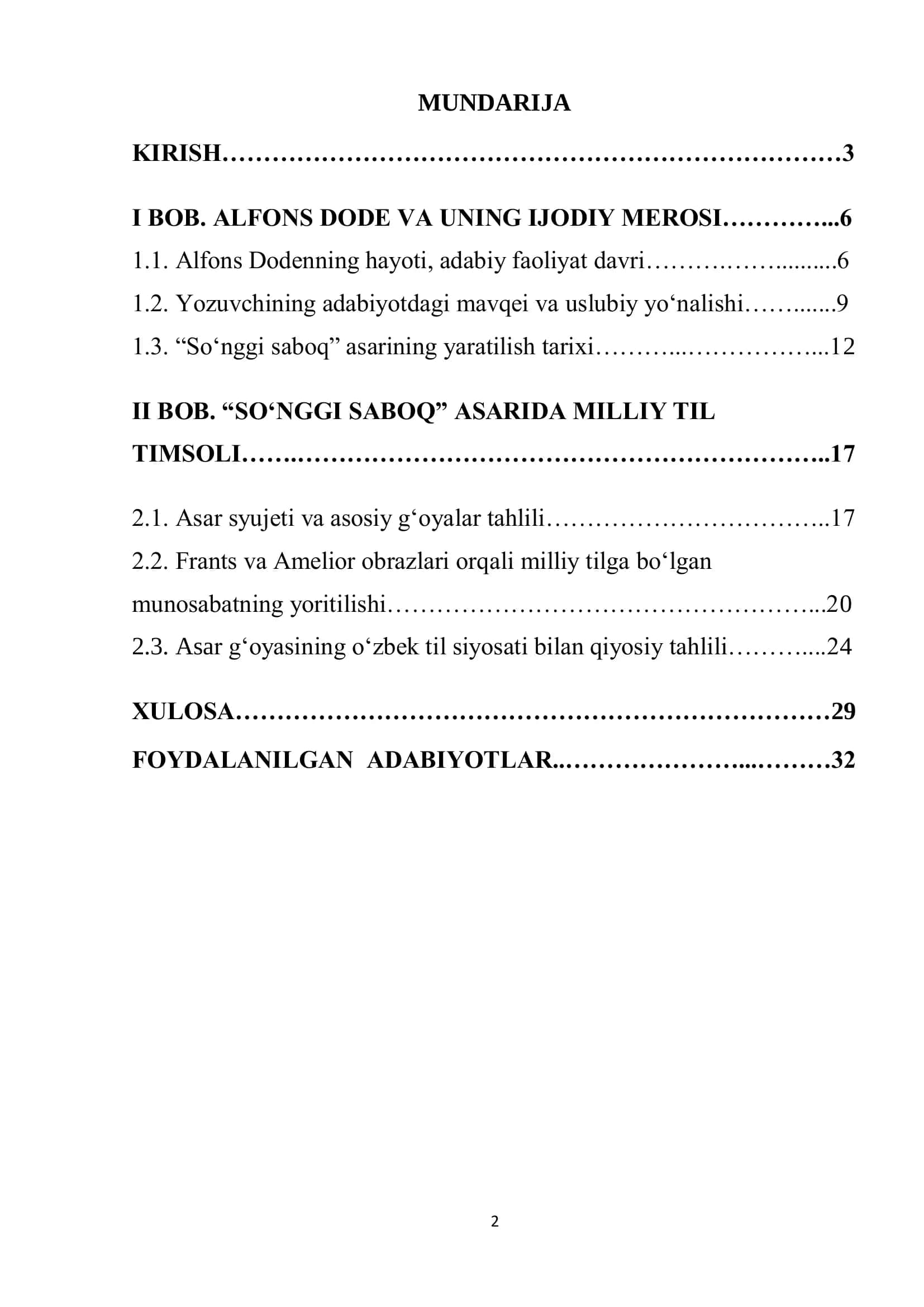 Alfons Dodening “Soʻnggi saboq” asarida milliy tilning ahamiyati 2