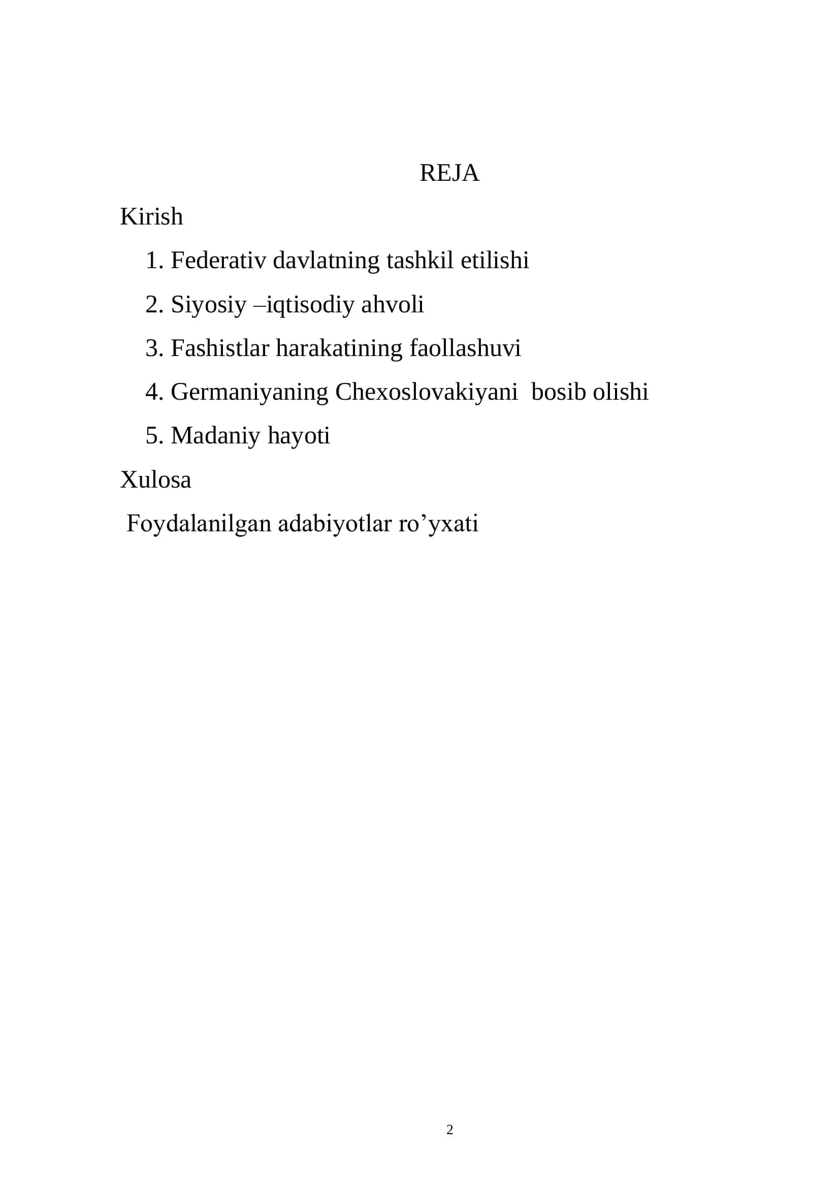 Chexoslavakiya XX asrning birinchi yarmida 2