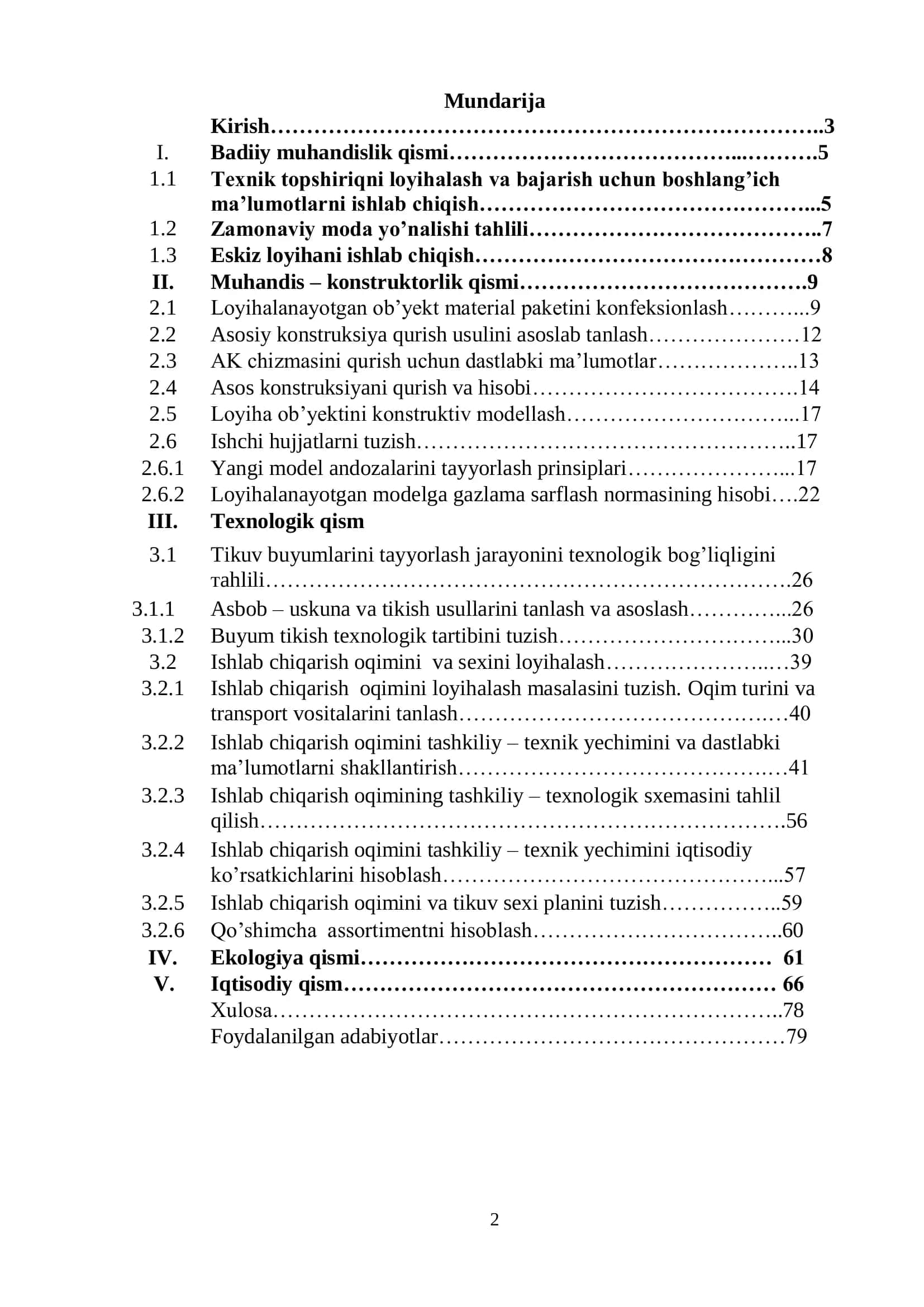 Tikuv buyumlari konstruksiyalash va texnologiyasi kafedrasi 2