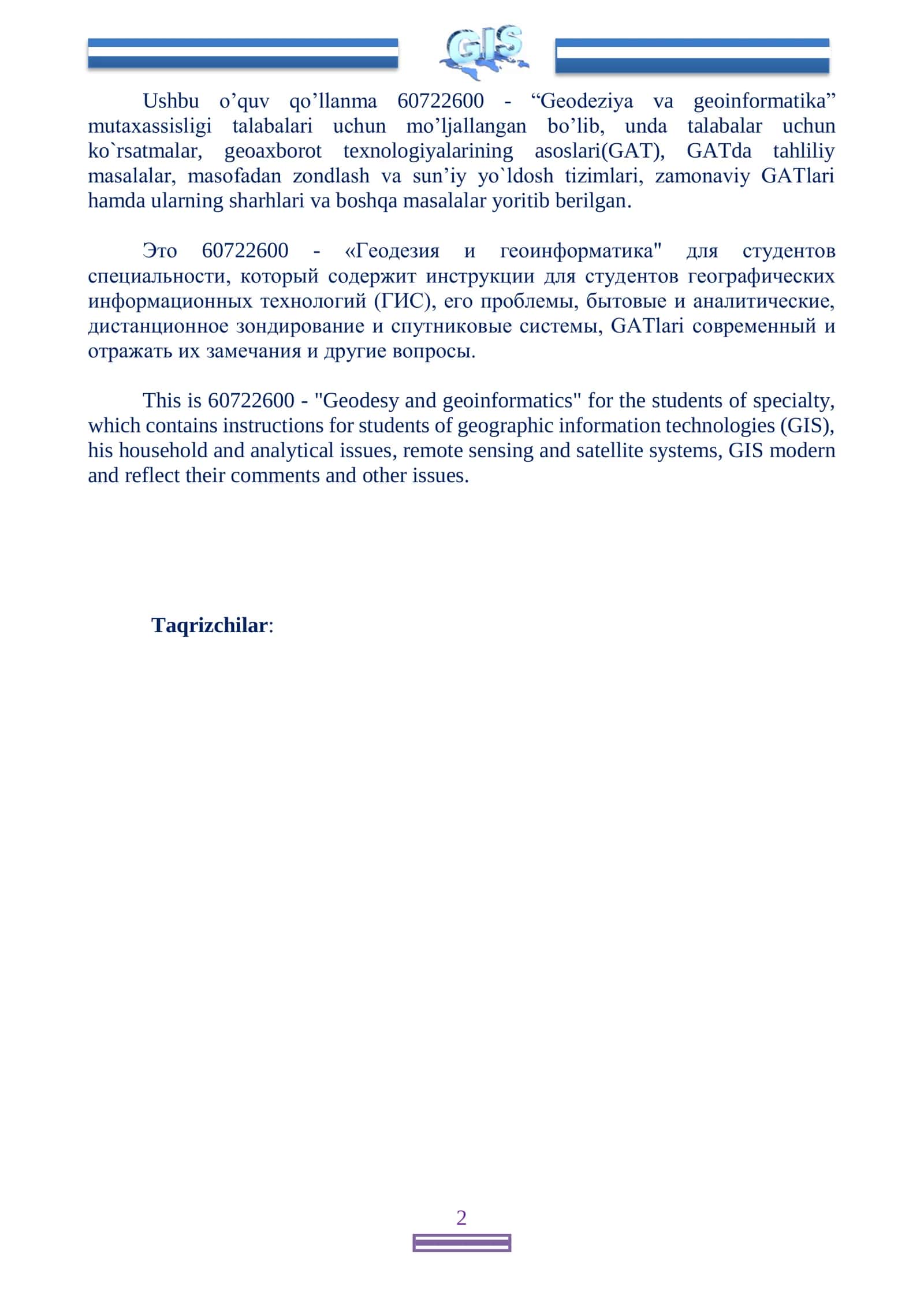 GEOAXBOROT TIZIM VA 2