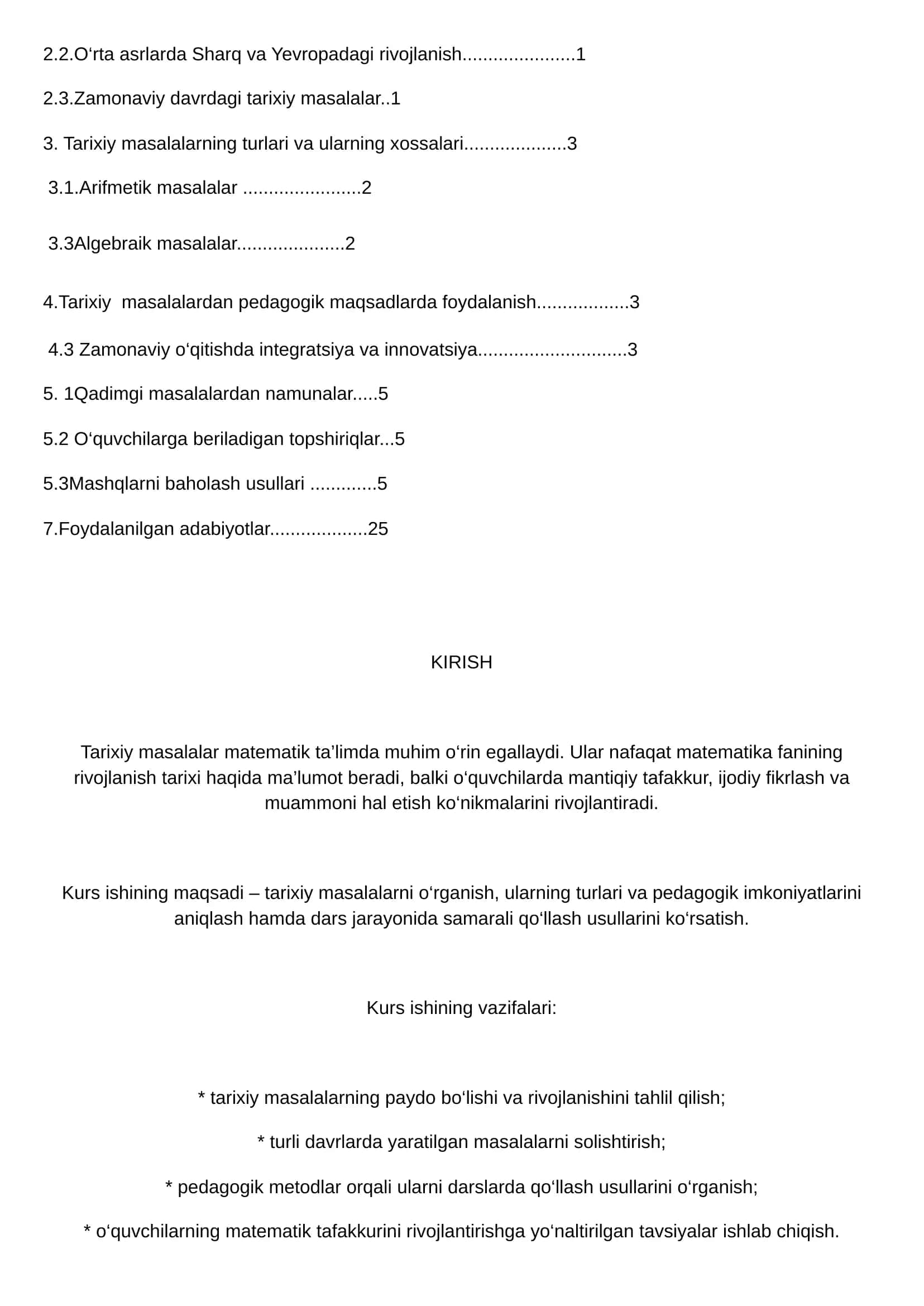 Tarixiy masalalarning paydo bo‘lishi va rivojlanish tarixi 2