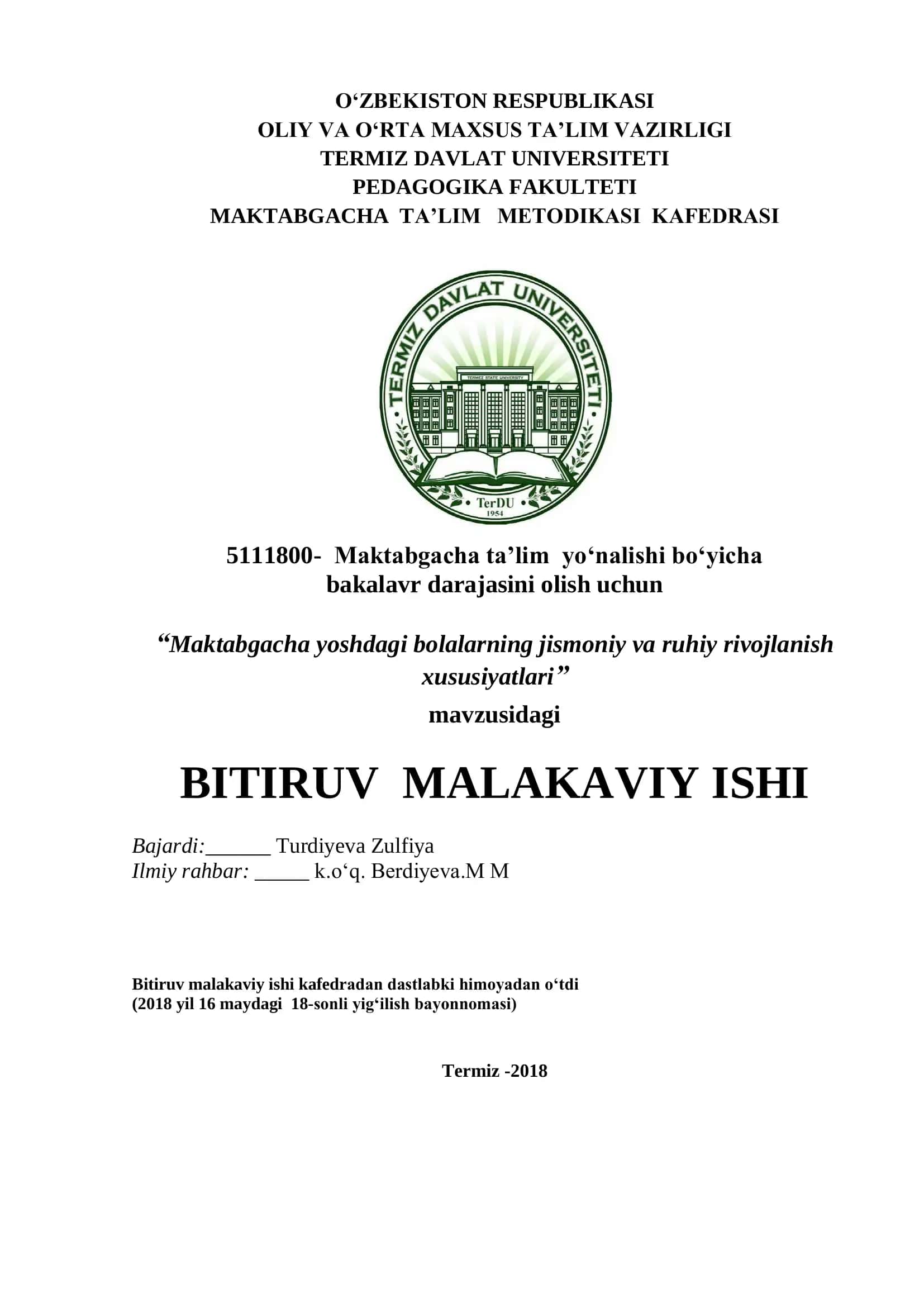 Maktabgacha Yoshdagi Bolalarning Jismoniy va Ruhiy Rivojlanish Xususiyatlar 2