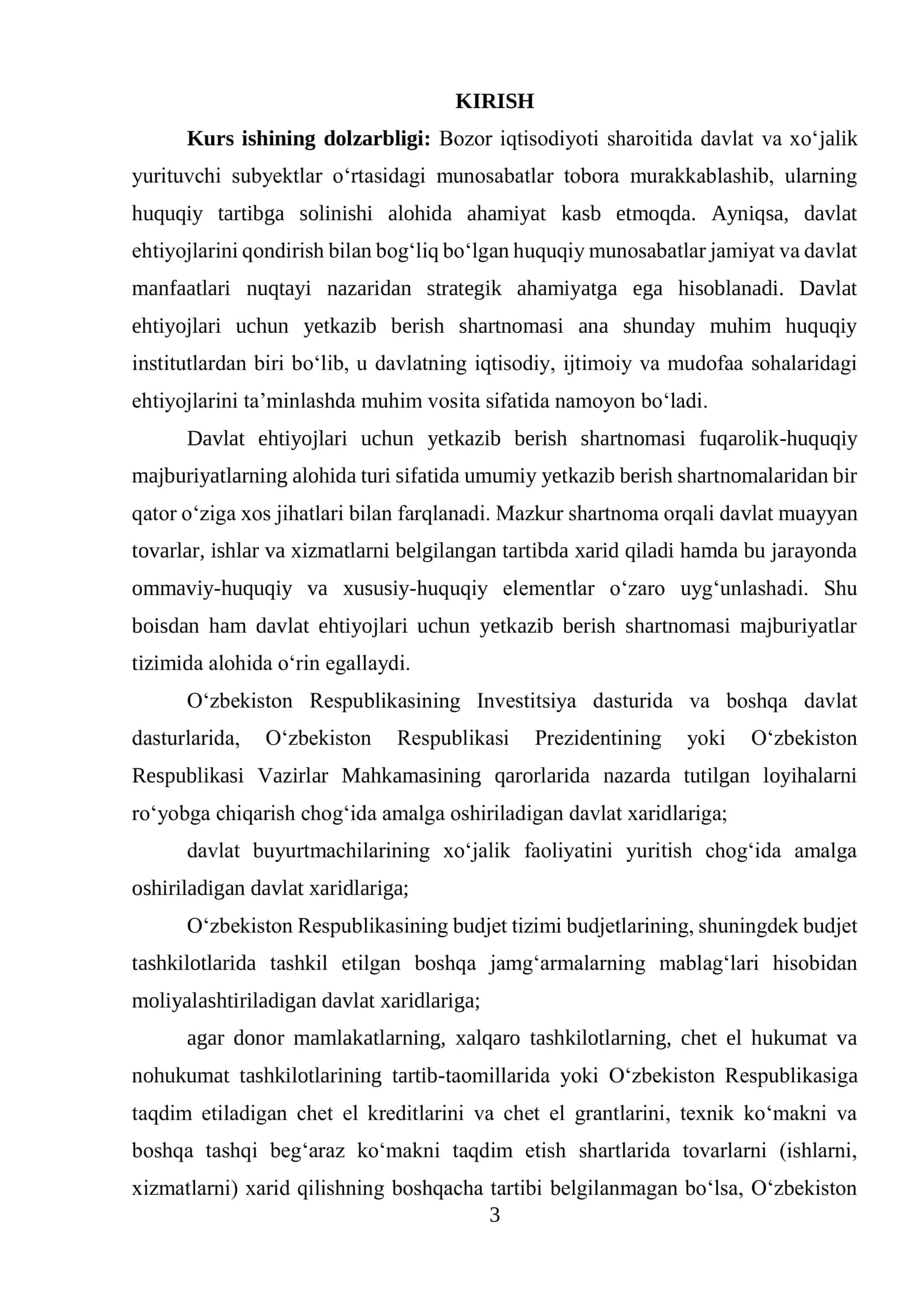 DAVLAT EHTIYOJLARI UCHUN YETKAZIB BERISH 2