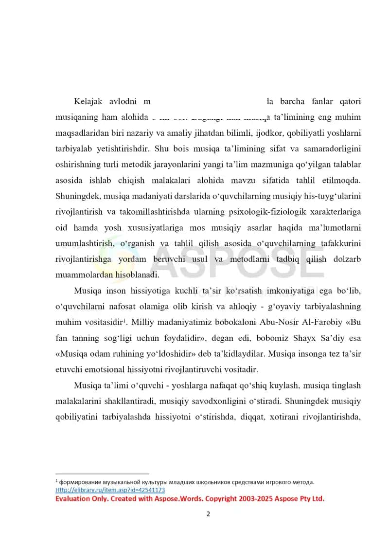 Musiqa darslarida o‘quvchilarning ijodiy faoliyatini rivojlantirish 2