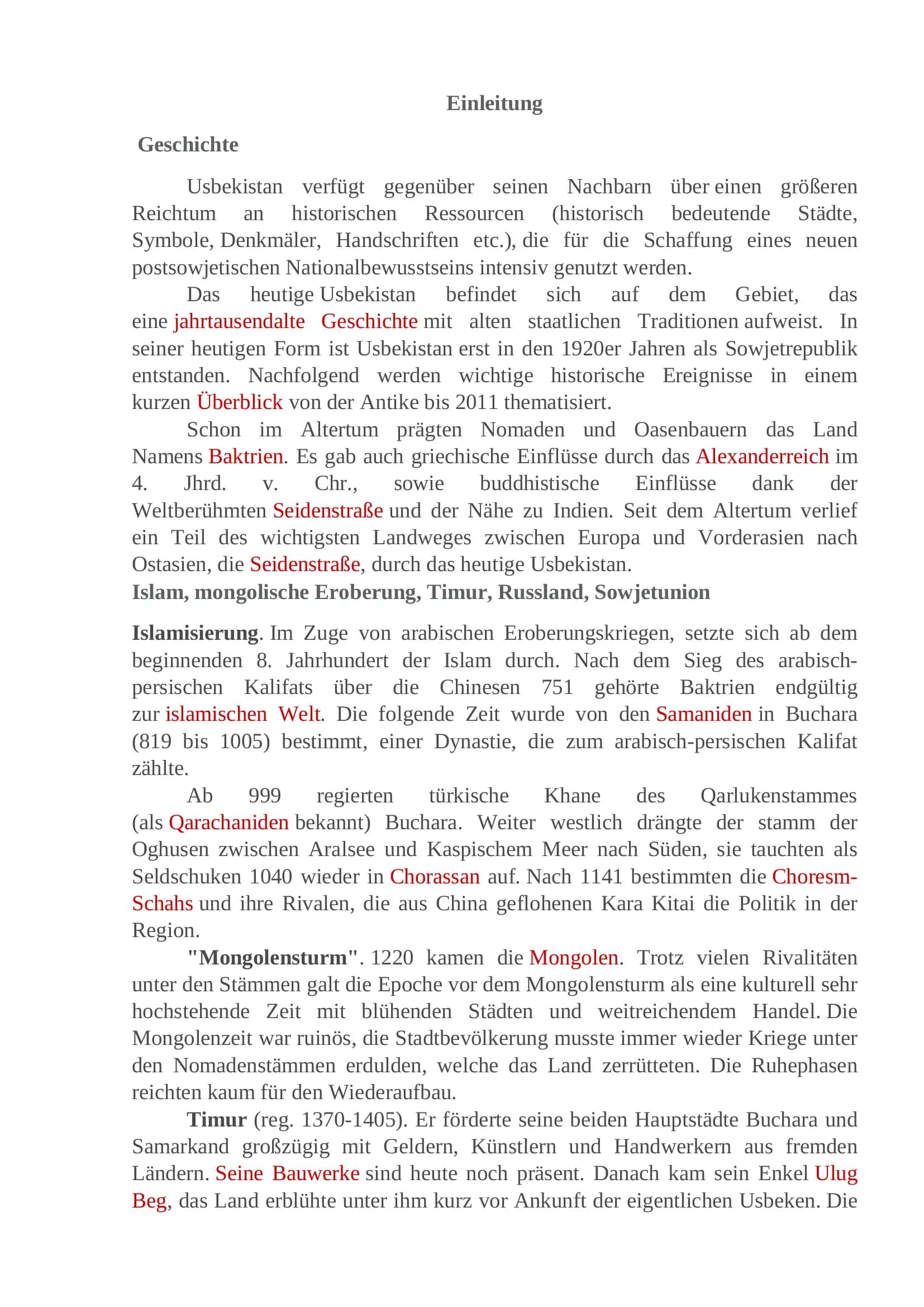 Referat Thema: Uzbekistan 2