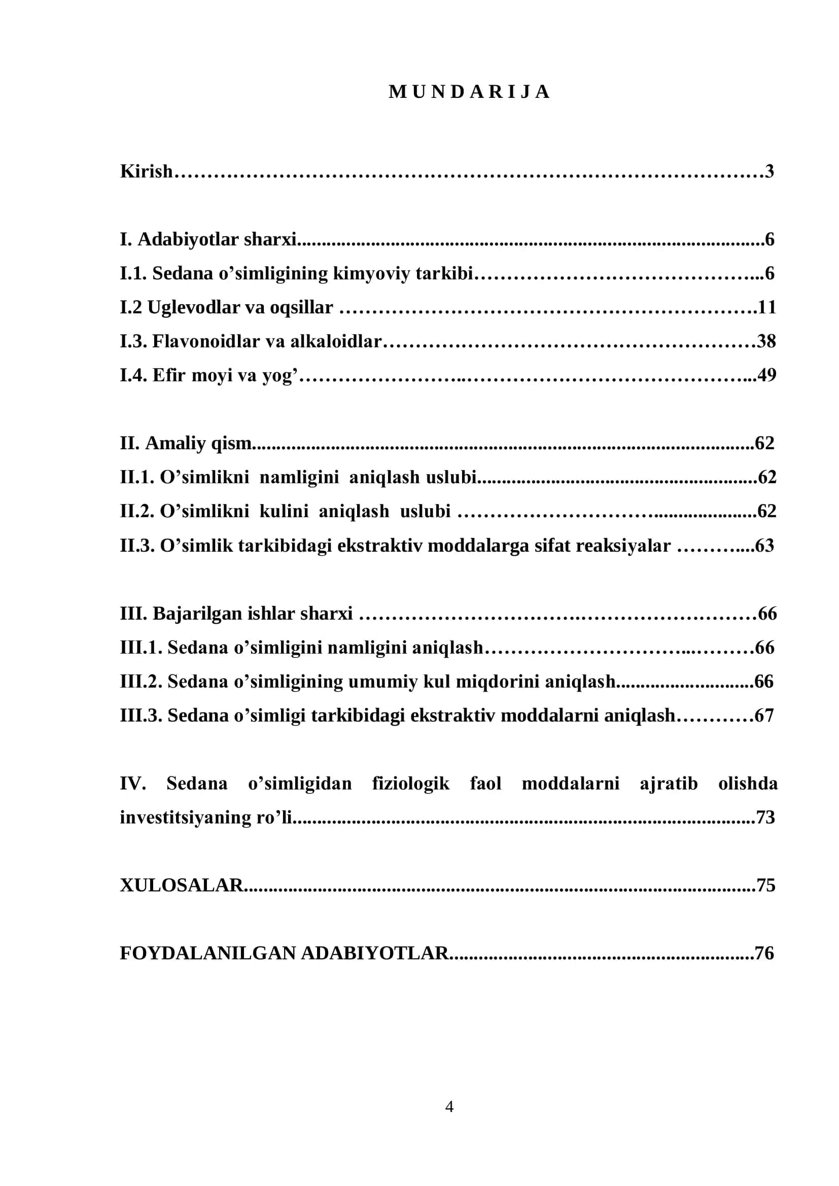 SEDANA O'SIMLIGINING KIMYOVY TAXLILI 2