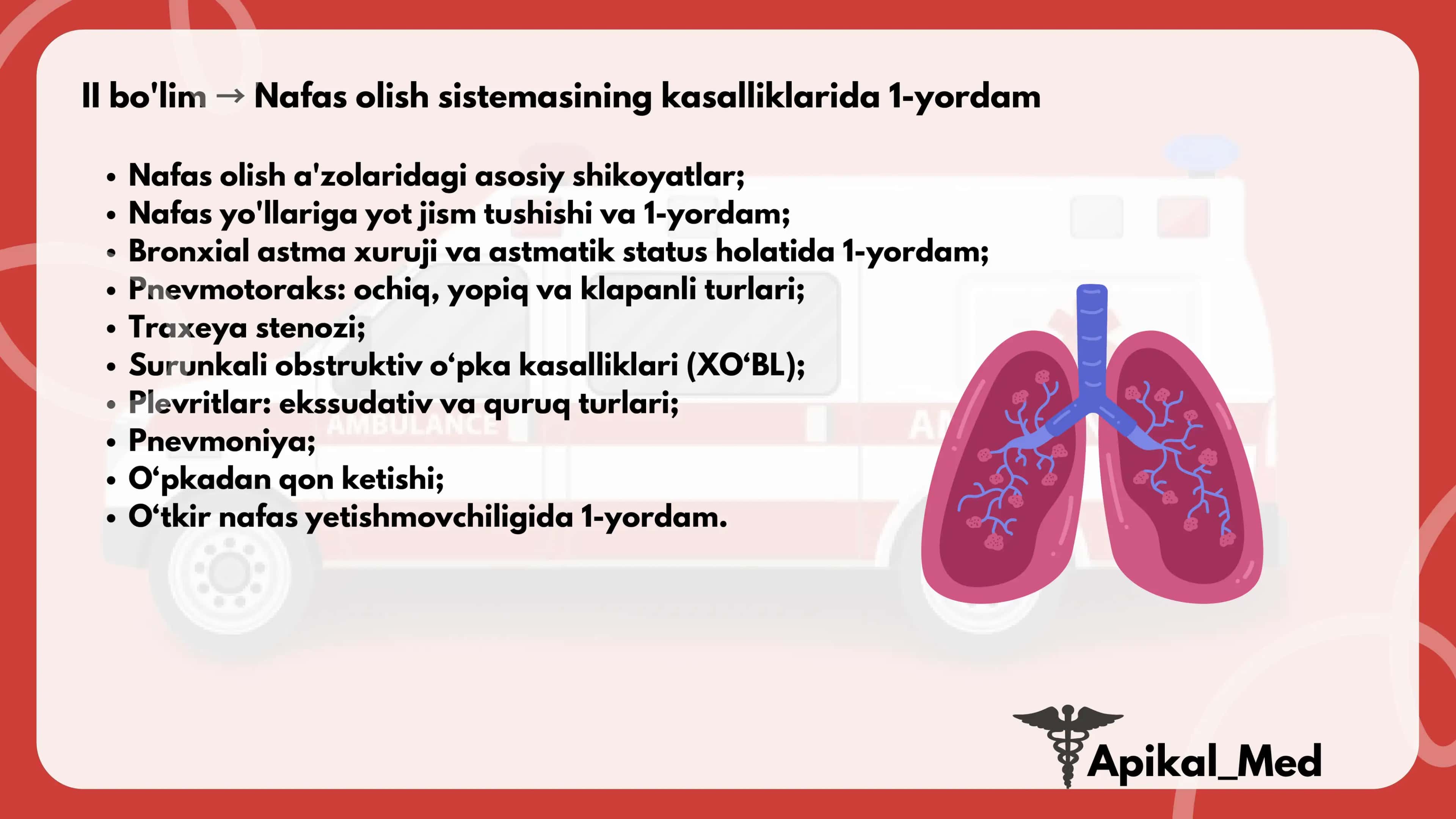 TEZ TIBBIY YORDAM 2