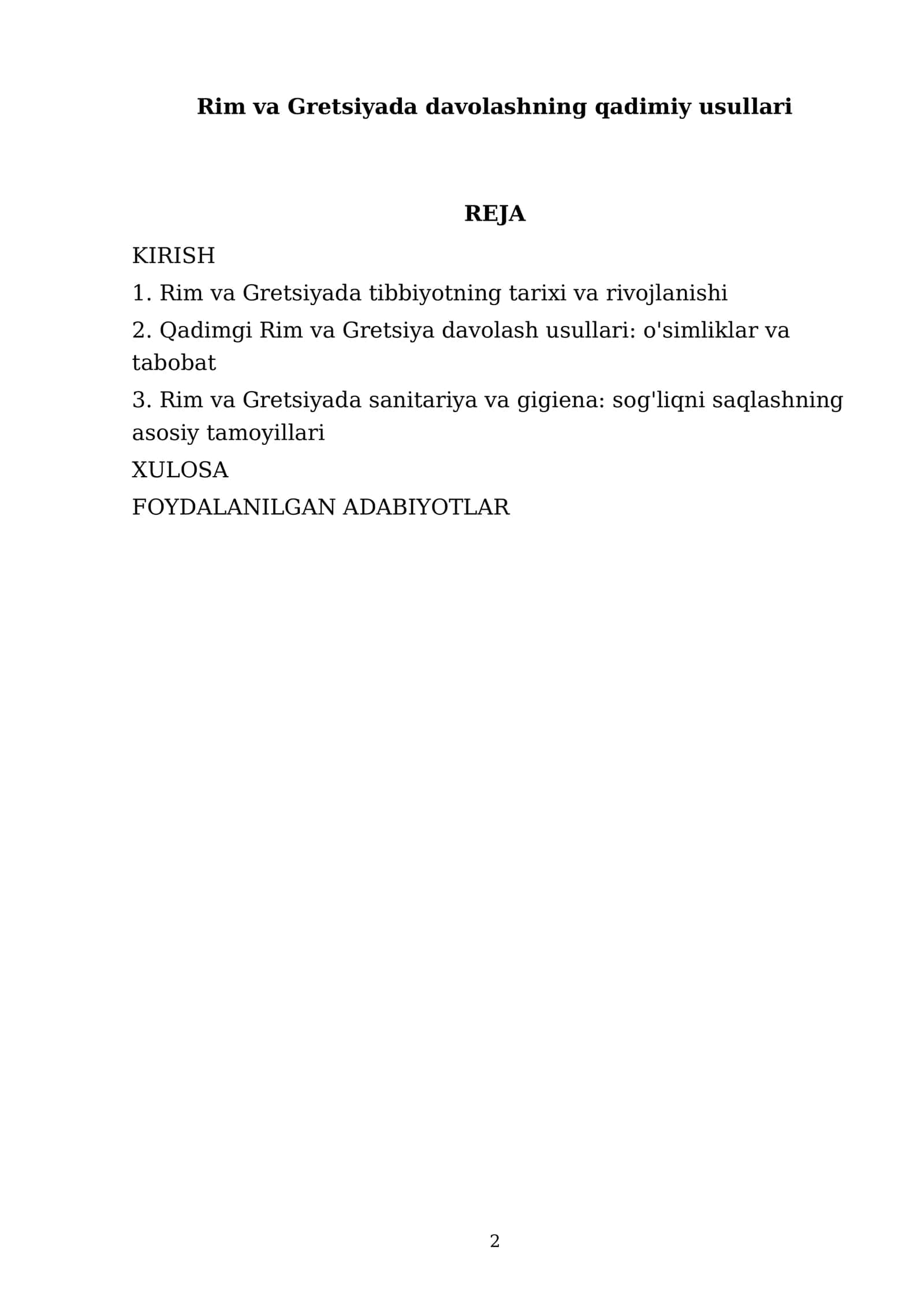 Rim va Gretsiyada davolashning qadimiy usullari 2
