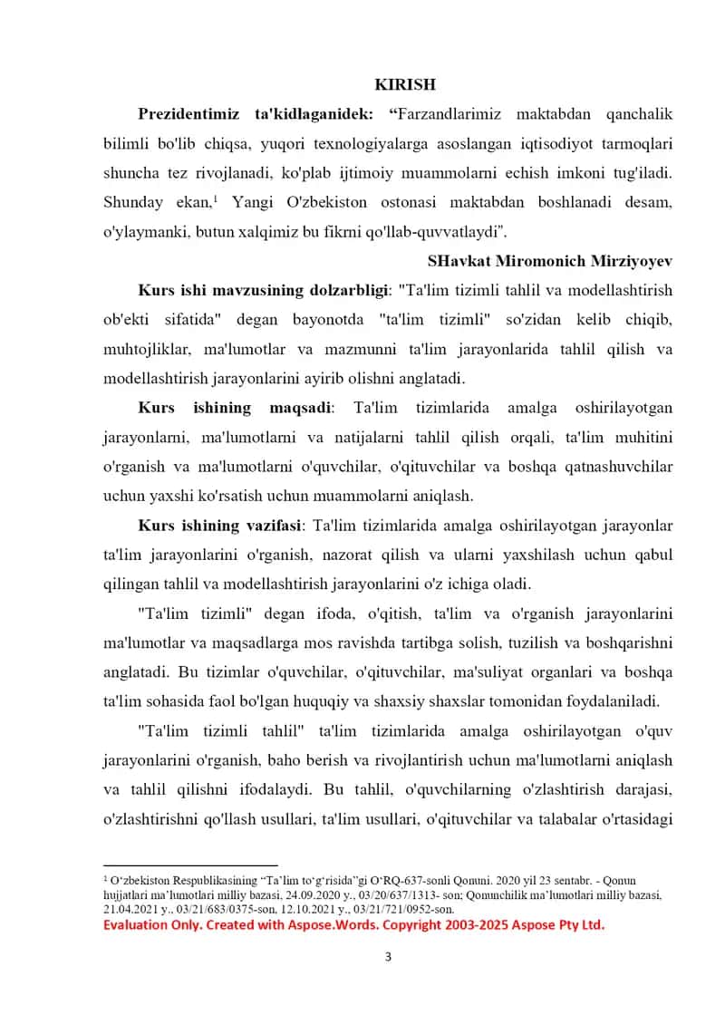 Ta’lim tizimli tahlil va modellashtirish ob’ekti sifatida 2