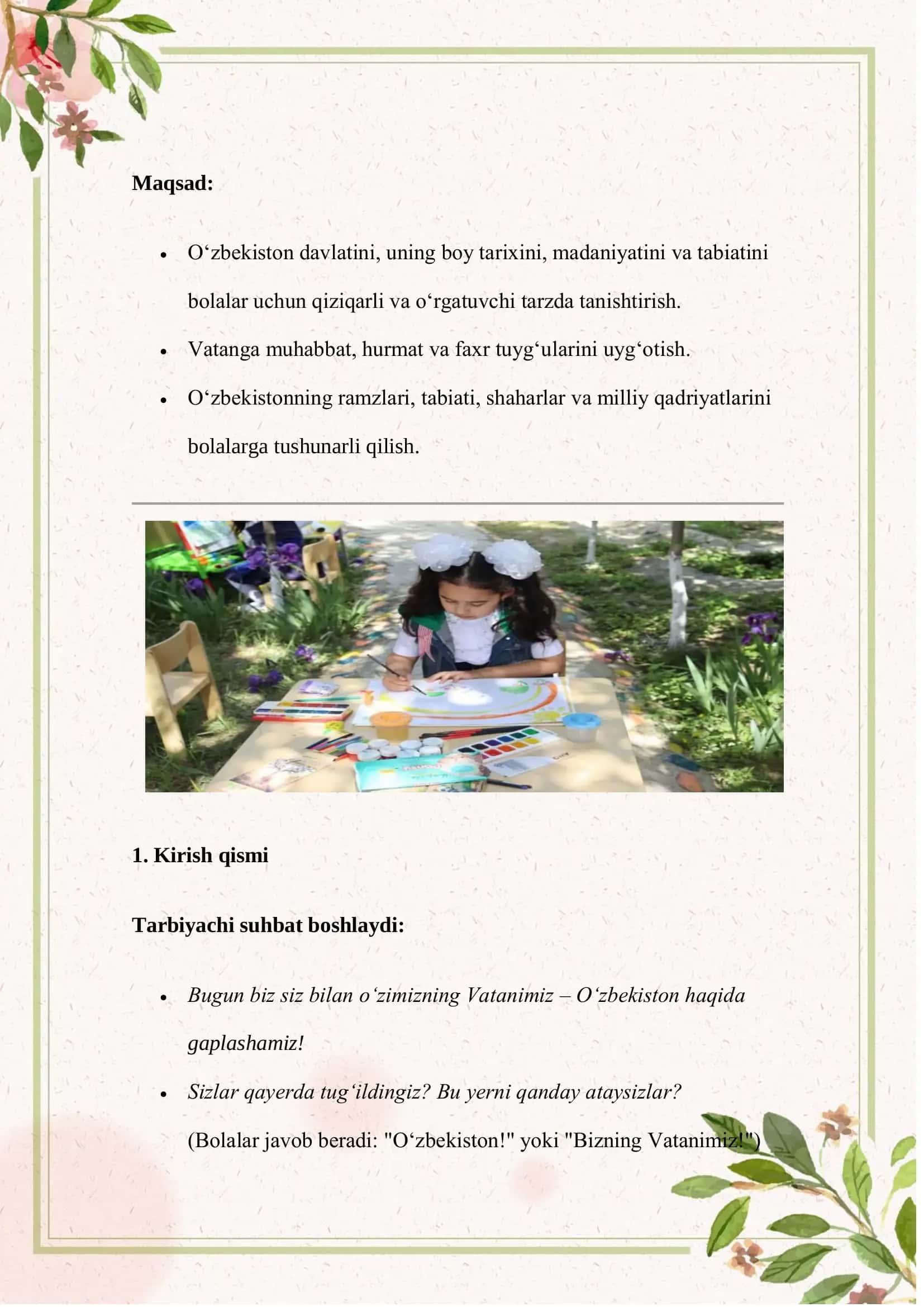 O’zbekiston mening Vatanim 2