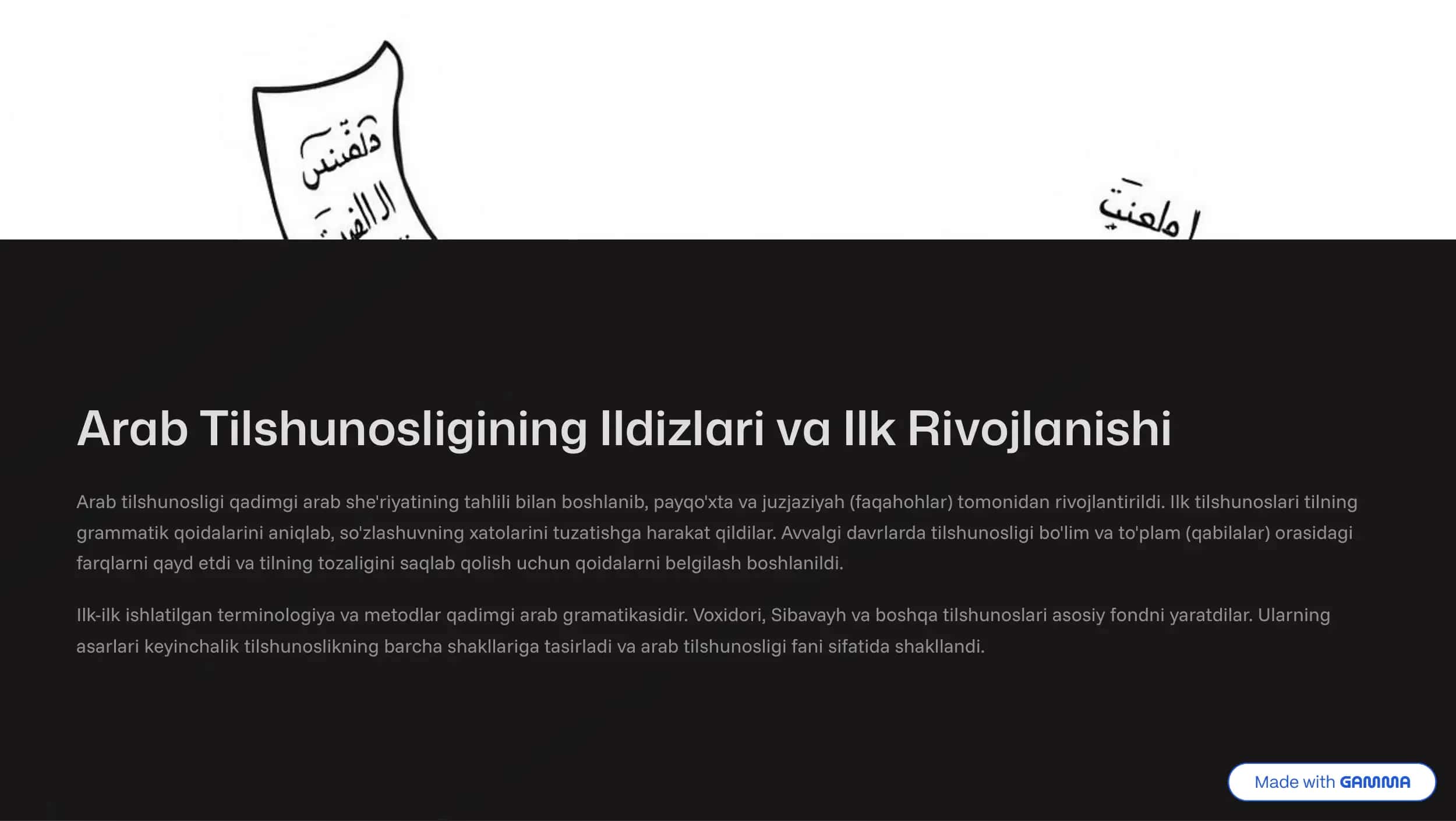 Arab Tilshunosligi 2