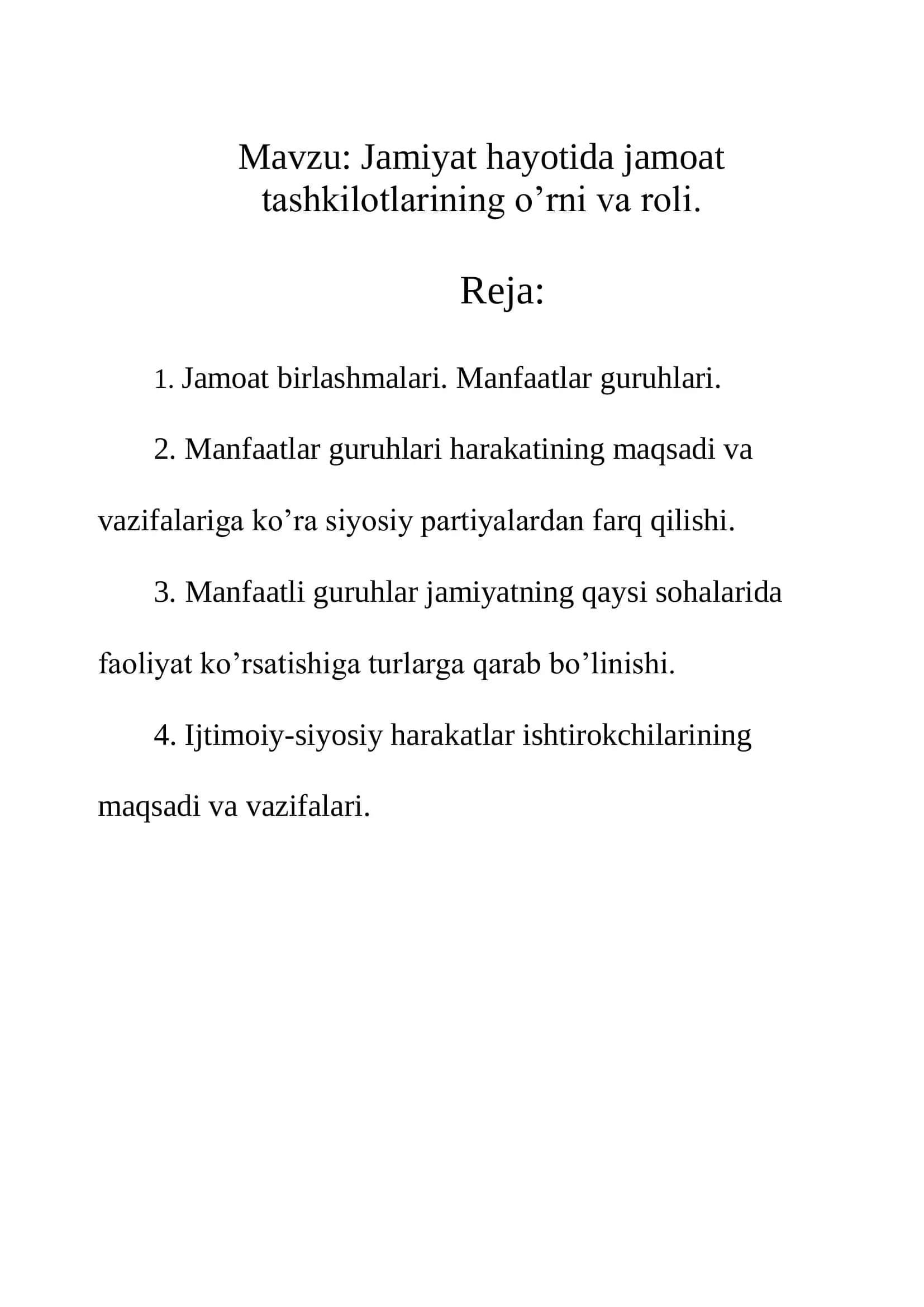 Jamiyat hayotida jamoat tashkilotlarining o‘rni va roli 2