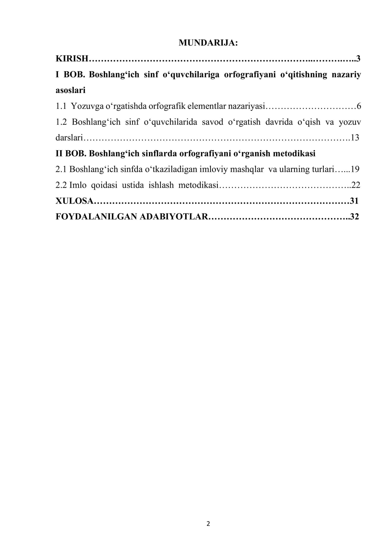 Orfografiyani o‘rganish metodikasi 2