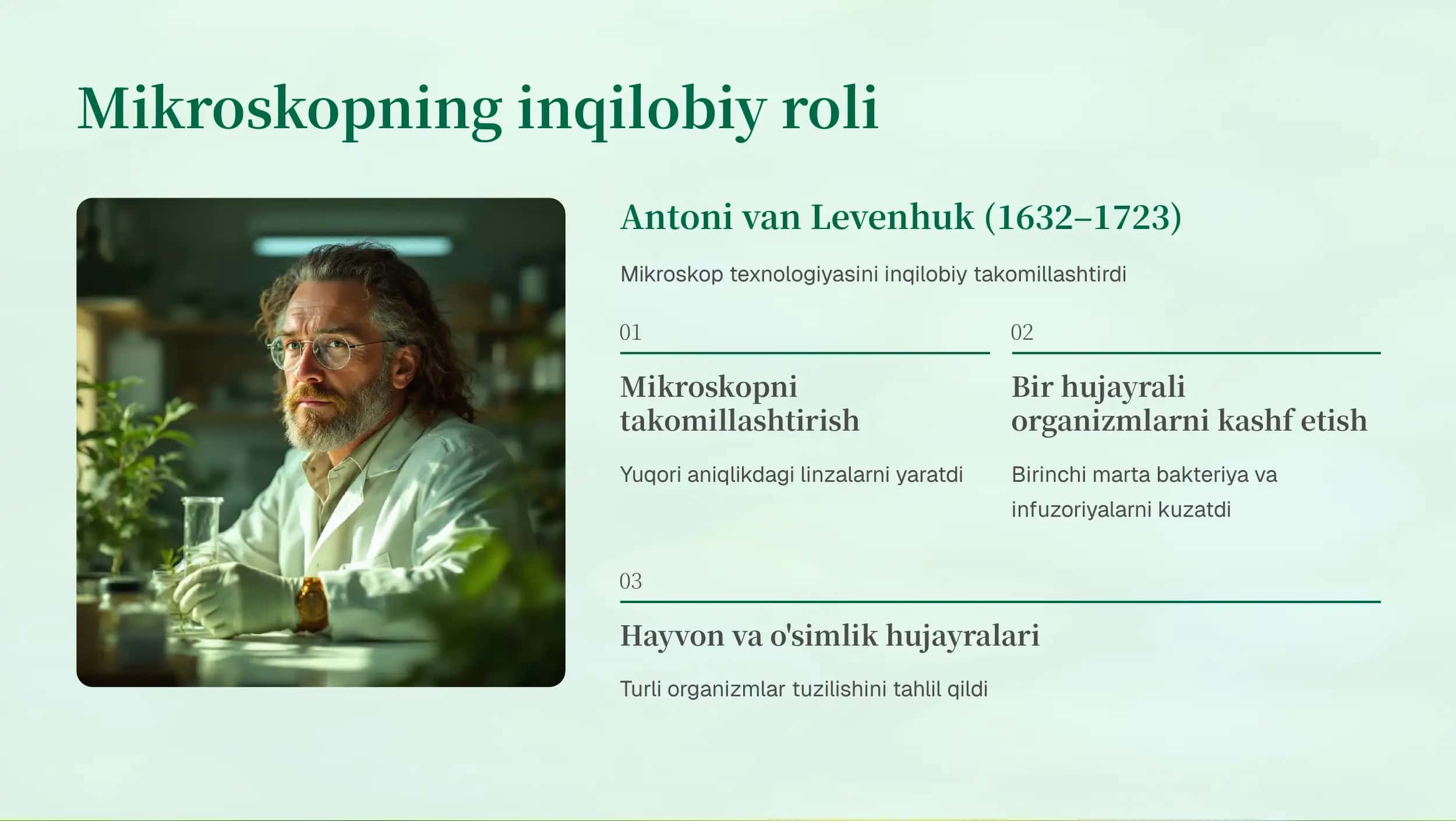 Hujayra nazariyasining boshlanishi. Mikroskop yordamida yog'och bo'lagi tuzilishini kuzatish 2