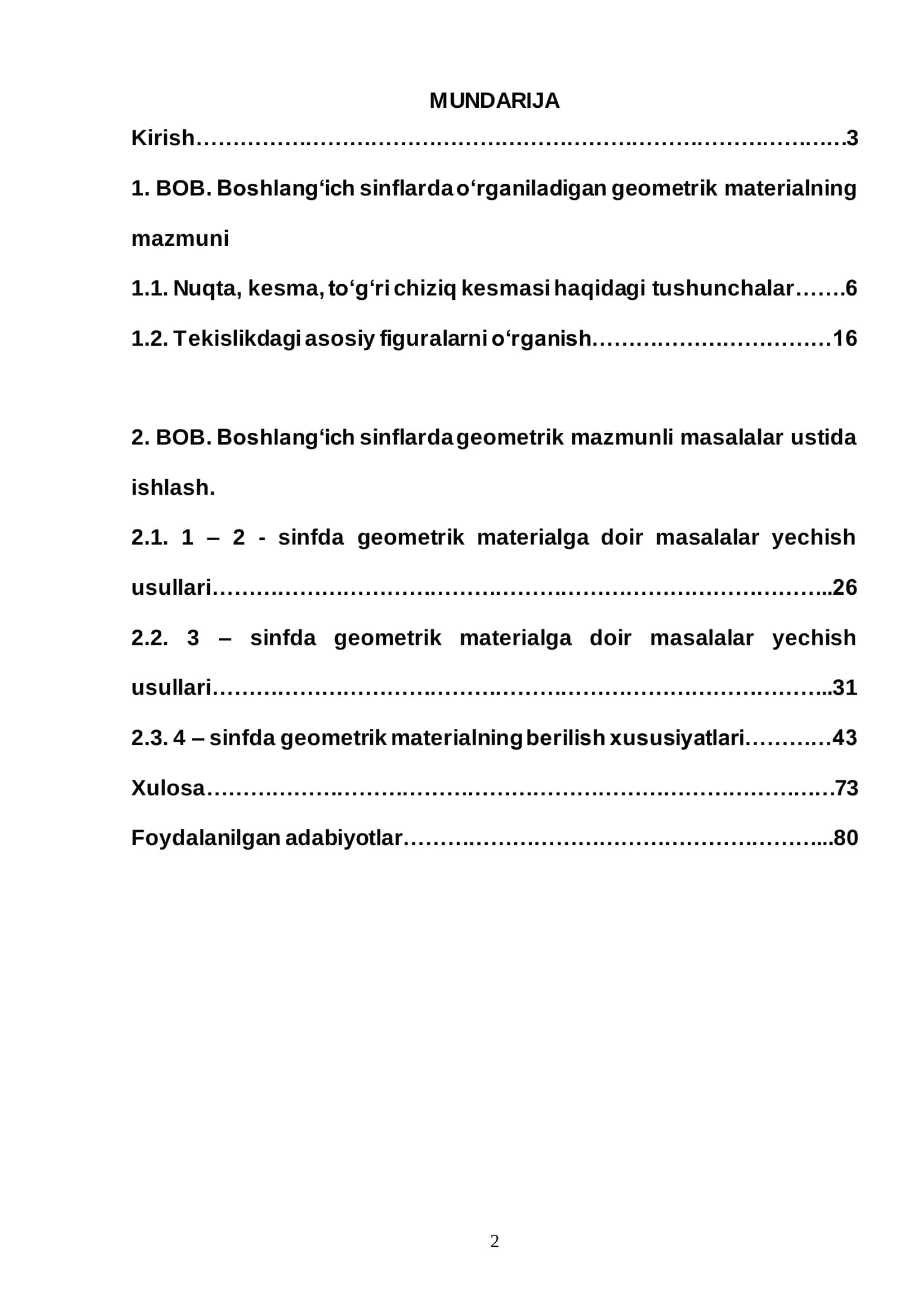 Boshlang’ich sinflarda geometrik mazmunli masalalar ustida ishlash 2