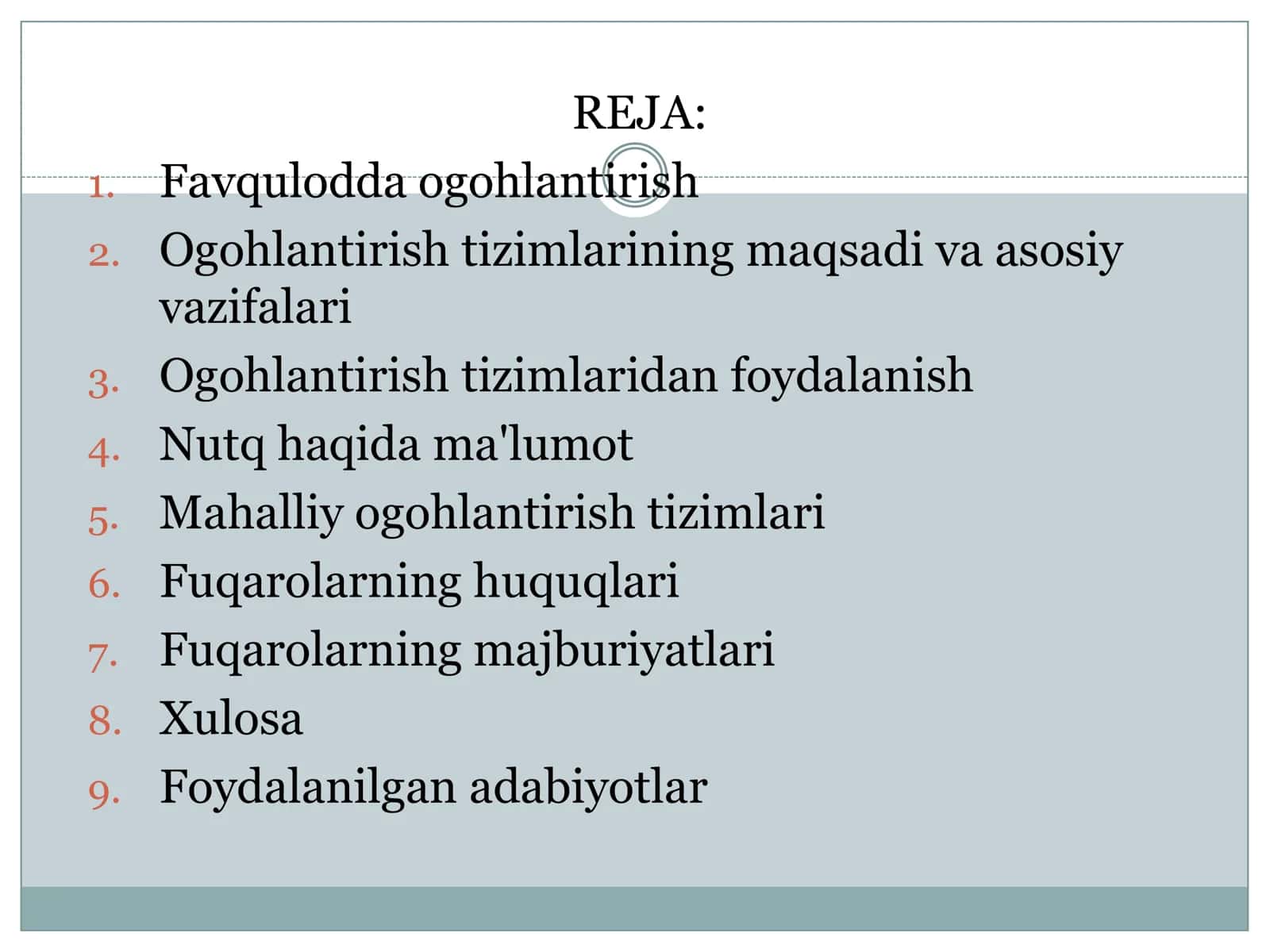Ogohlantirish tizimlari va ularning maqsadi 2