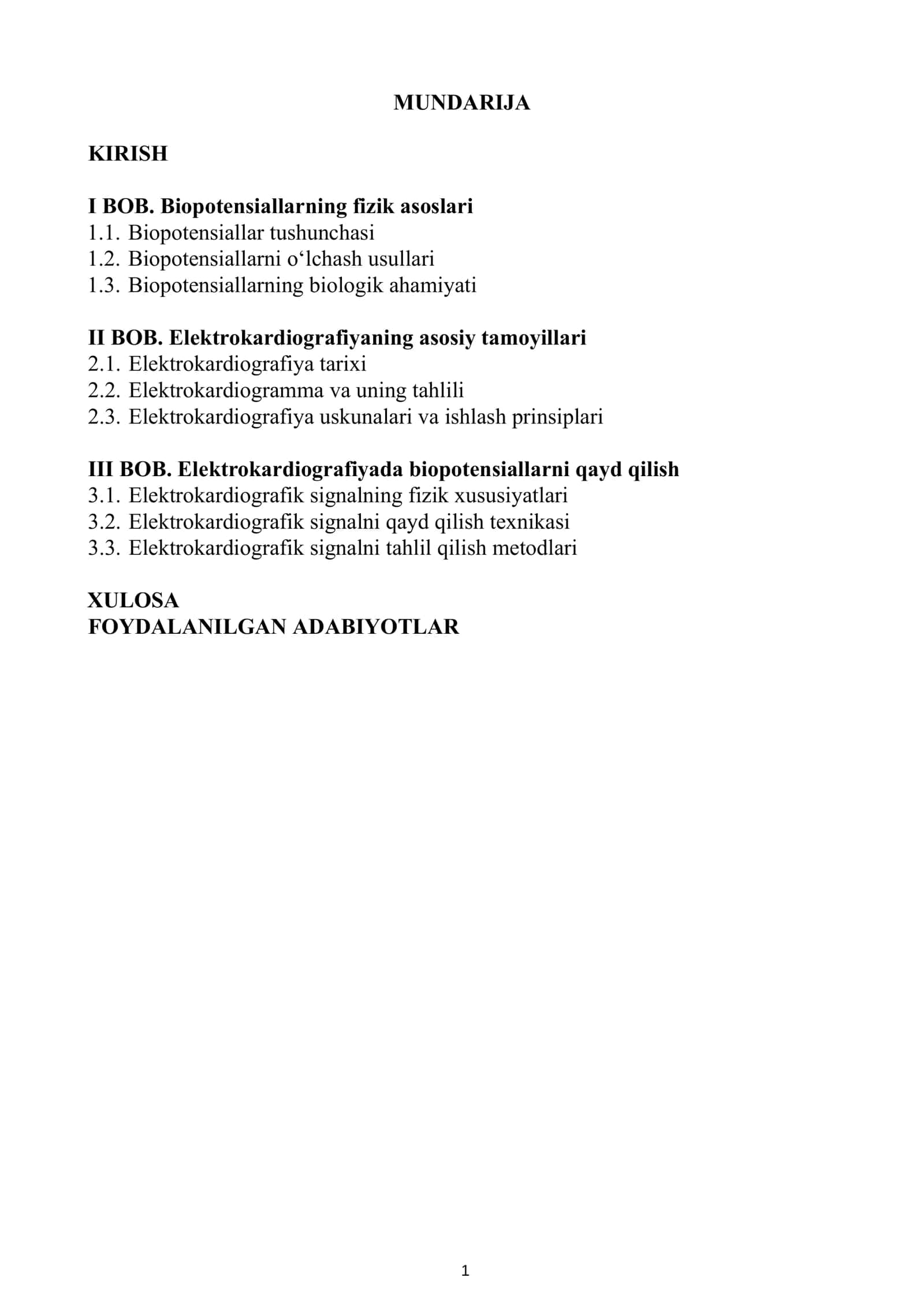 Biopotensiallarni qayd qilishning fizik asoslari 2