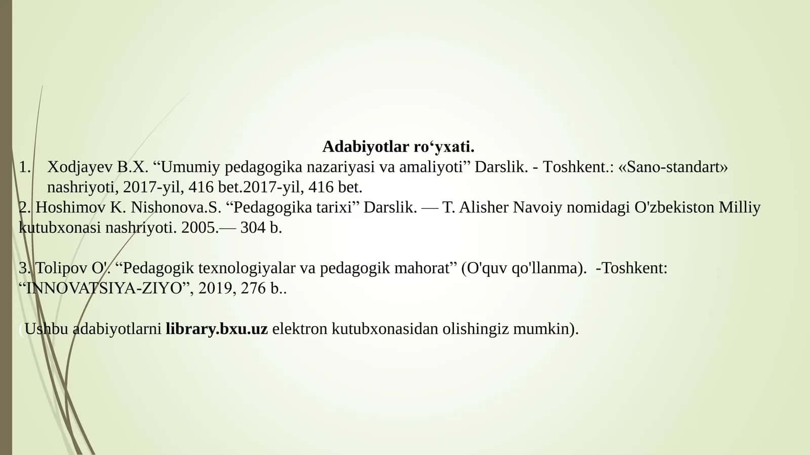 Mirzo Ulug'bekning pedagogik g'oyalari va ta'lim rivojidagi xizmatlari 2