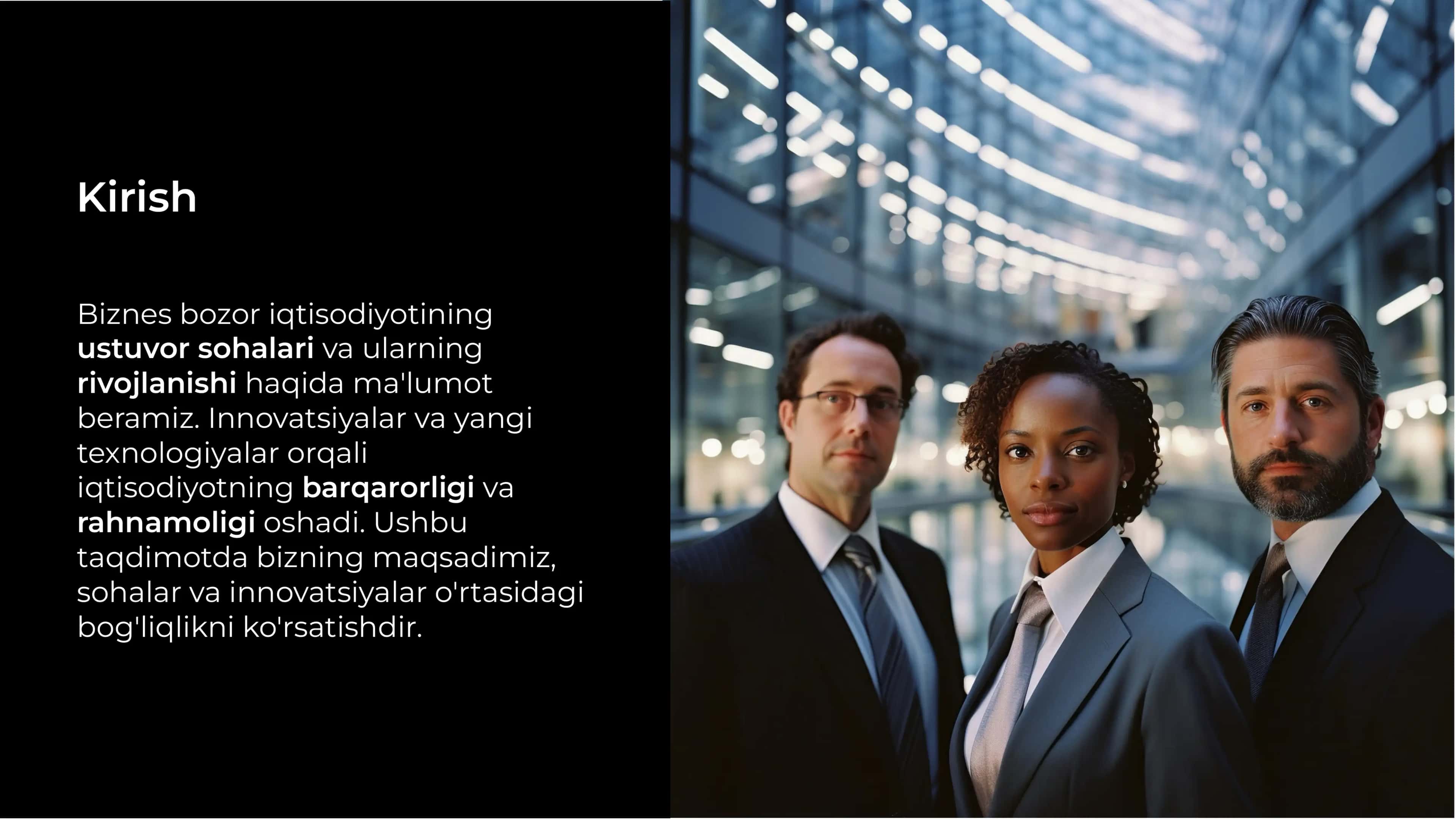 Biznes Bozor Iqtisodiyotining Ustuvor Sohalari: Rivojlanish va Innovatsiyalar 2