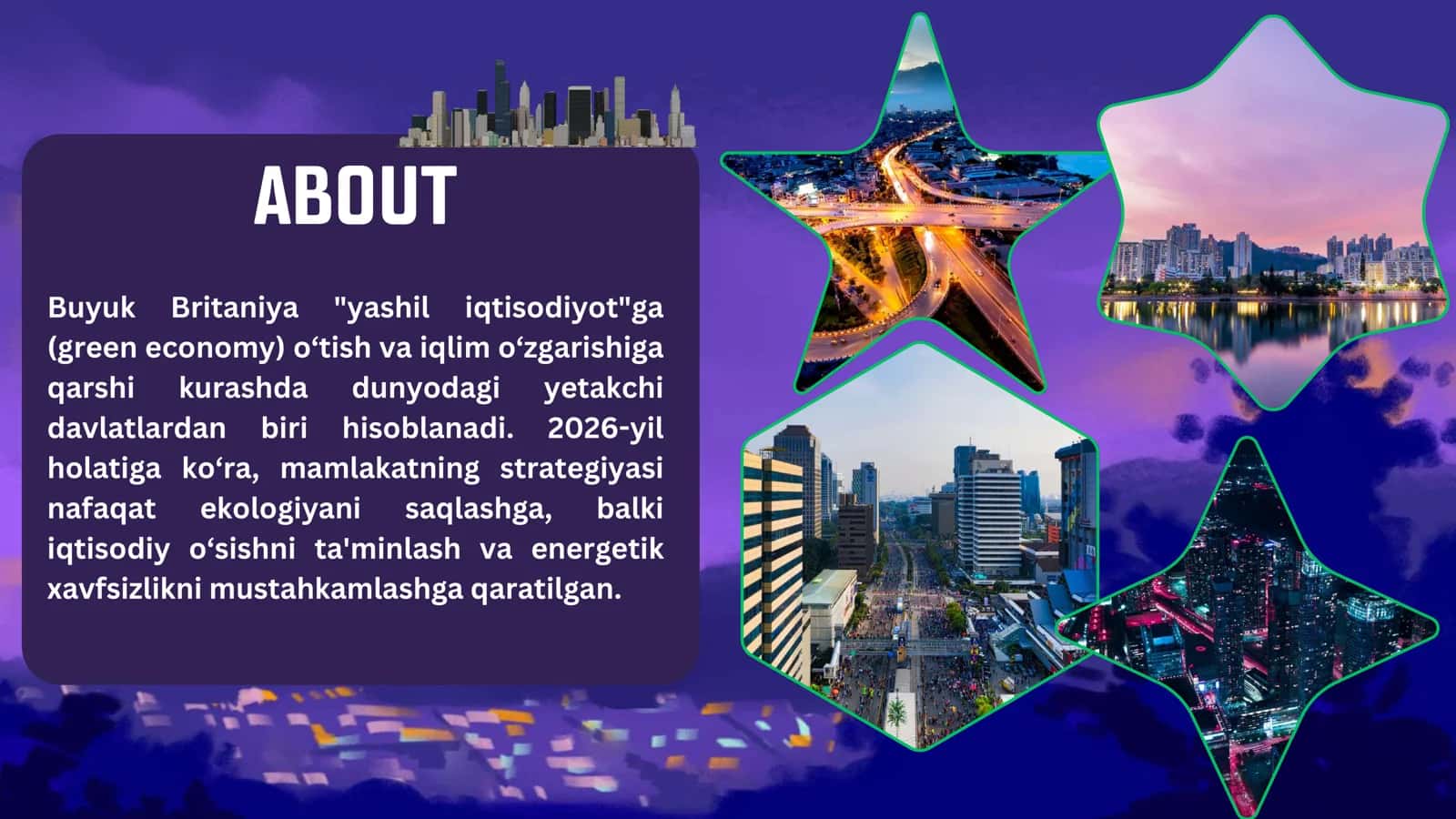 Angiliya yashil iqtisodiyotga qoygan qadamlari va strategiyalari 2