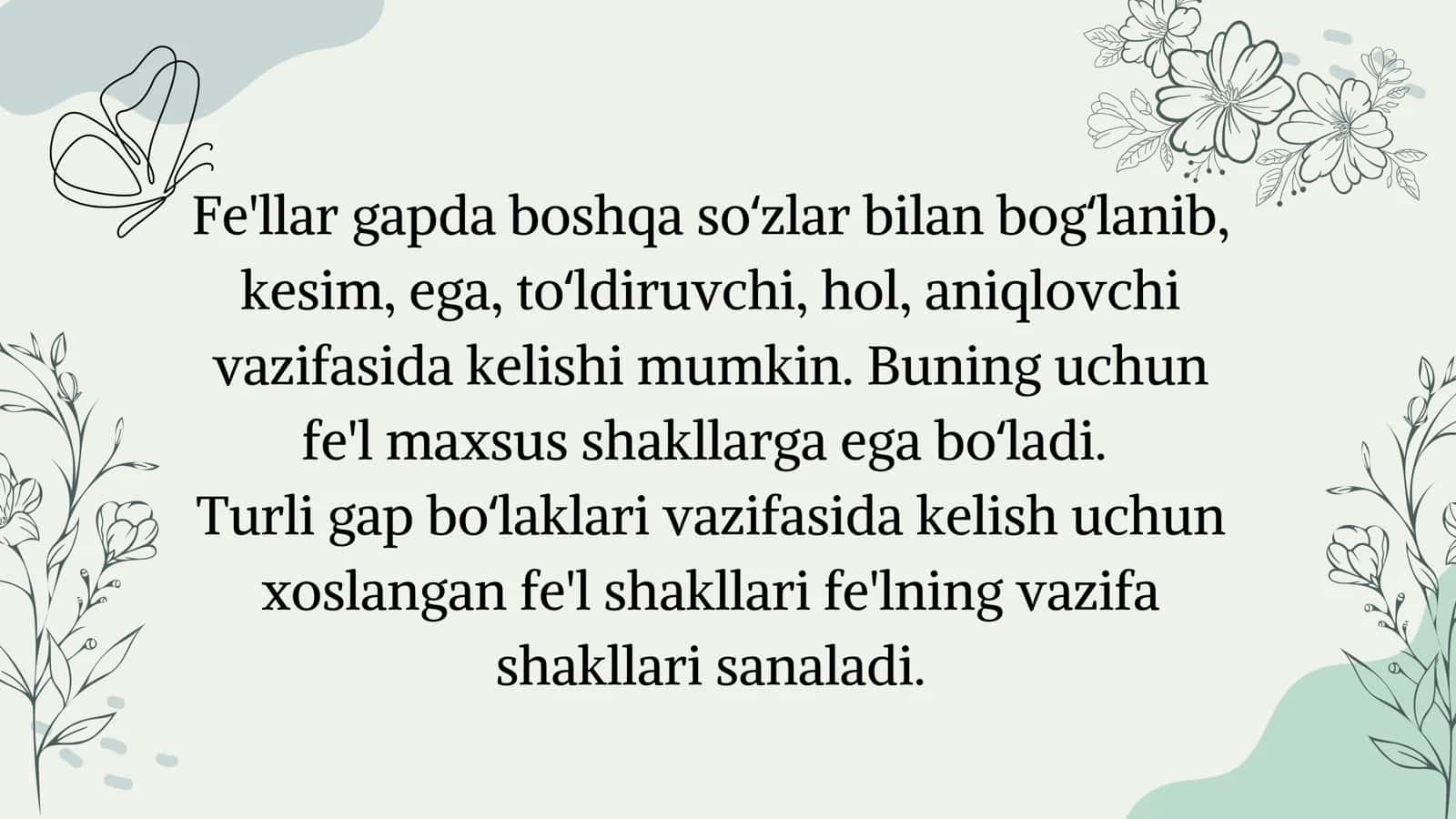 fe'lning vazifa shakllari 2