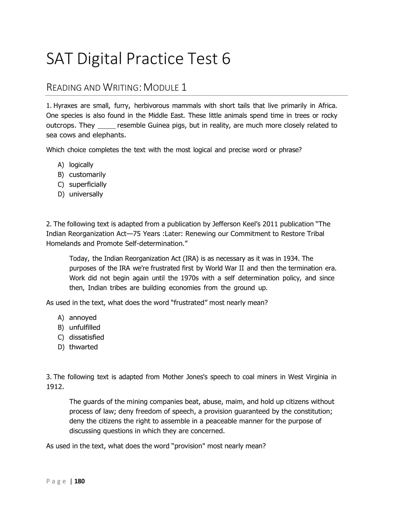 SAT Digital Practice Test 6 2