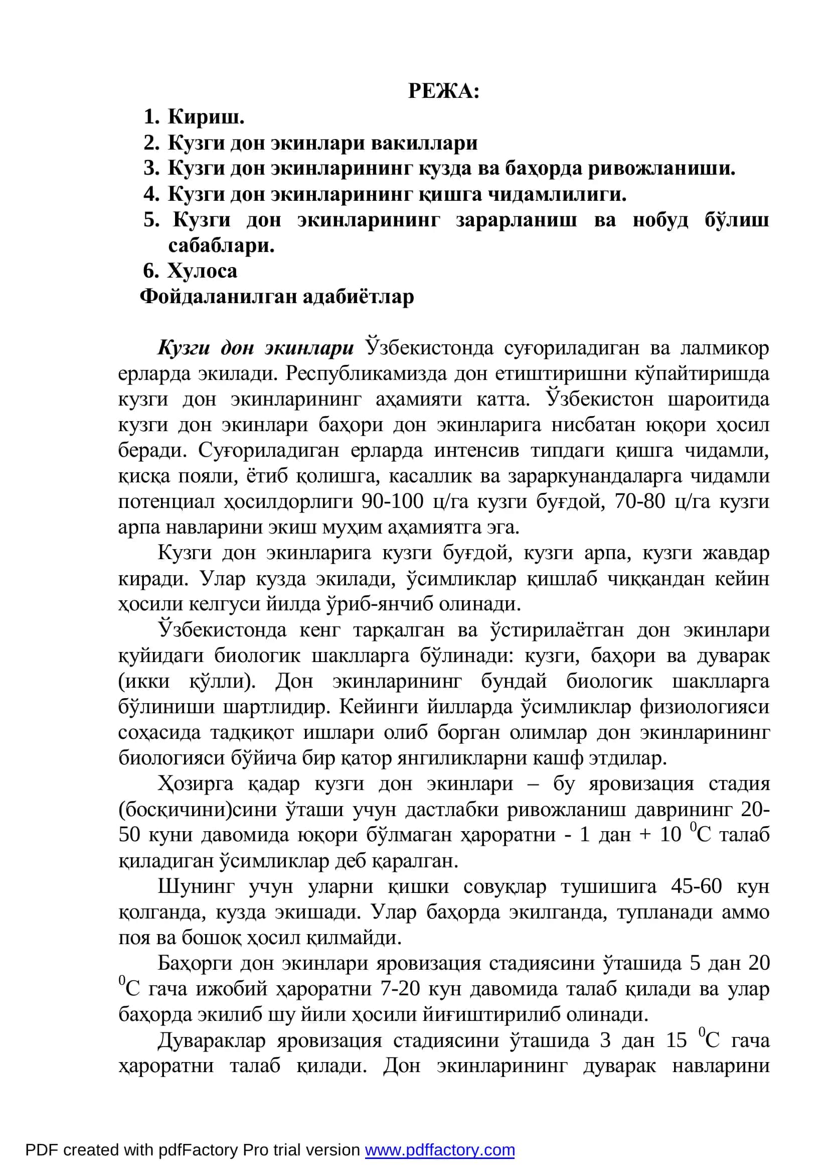 Kuzgi don ekinlari MAVZU: Kuzgi don ekinlari 2