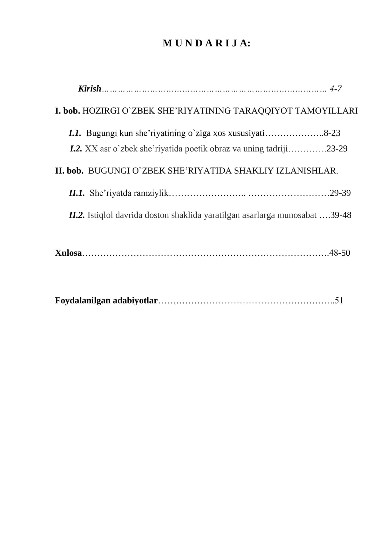Hozirgi o`zbek she’riyatining taraqqiyot tamoyillari 2