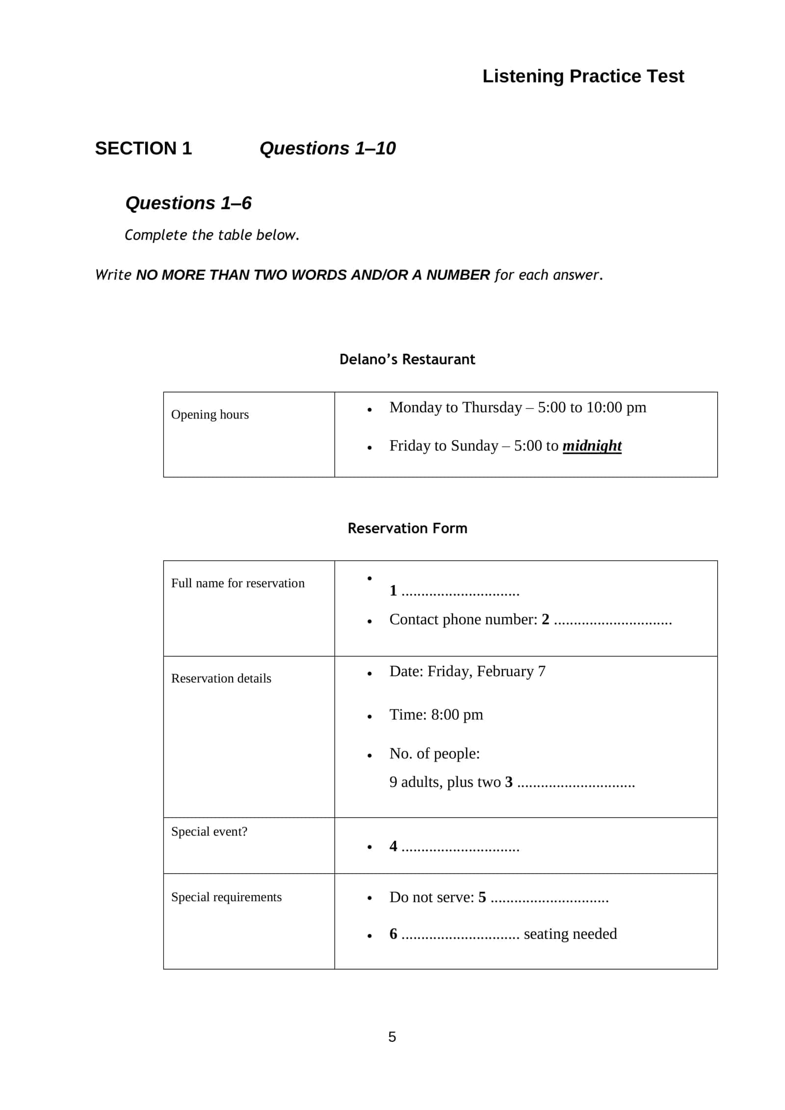 Listening Practice Test 2