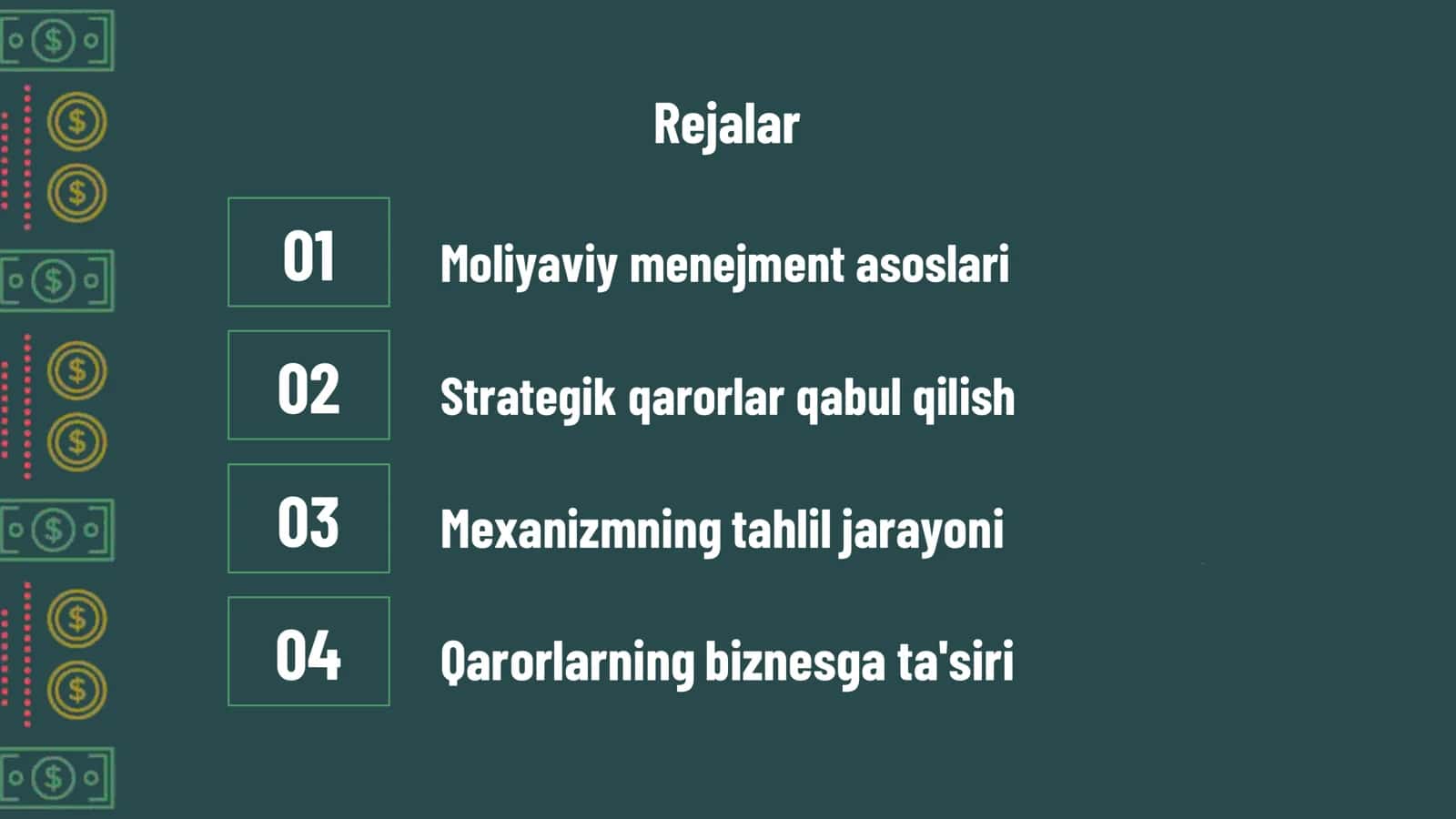 Moliyaviy menejmentda strategik qarorlar qabul qilish mexanizmi 2