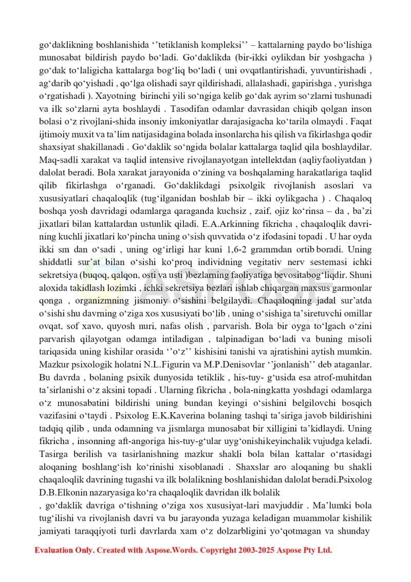Go‘daklik davrida psixik rivojlanishda kattalar bilan emotsional muloqotning ahamiyati 2