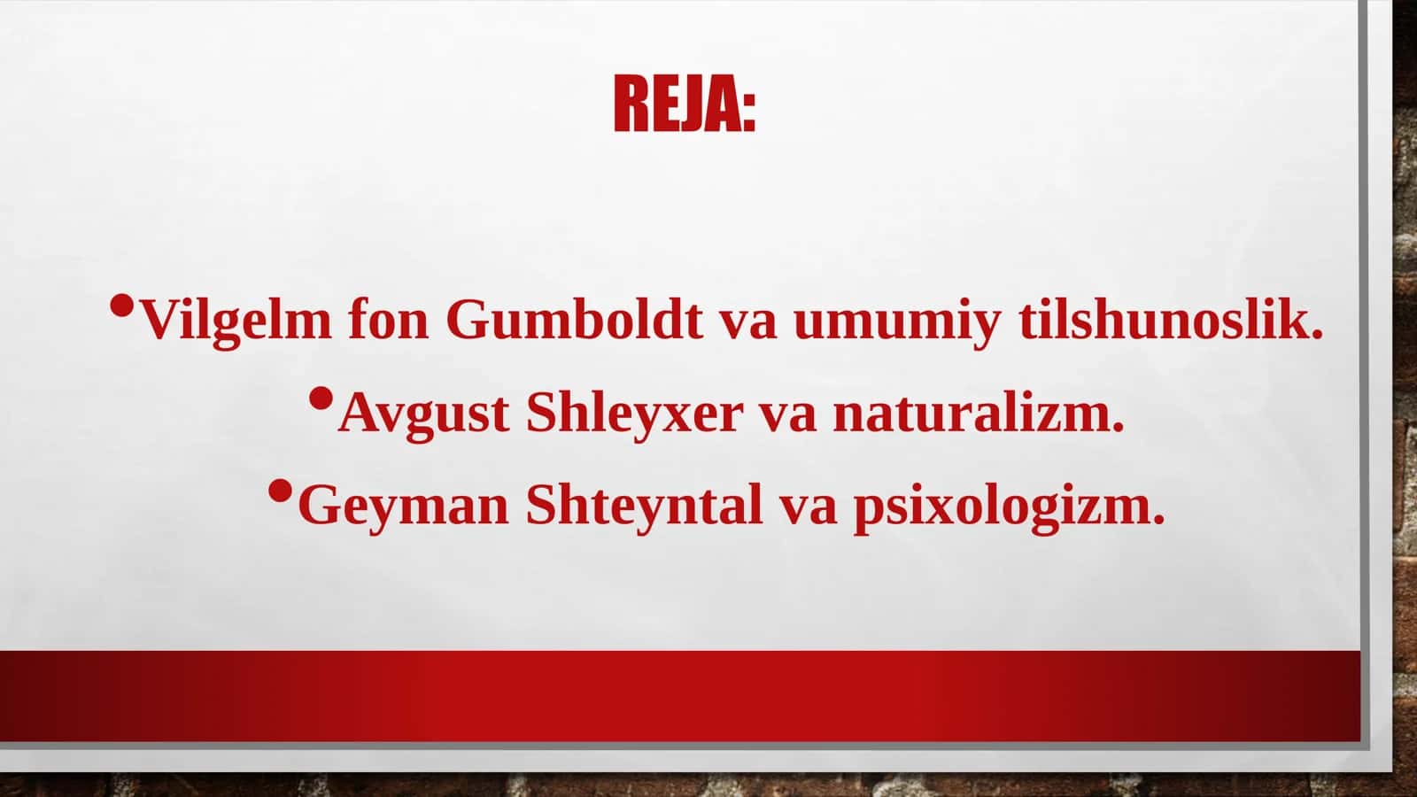 Umumiy tilshunoslik fanidan slayd 2