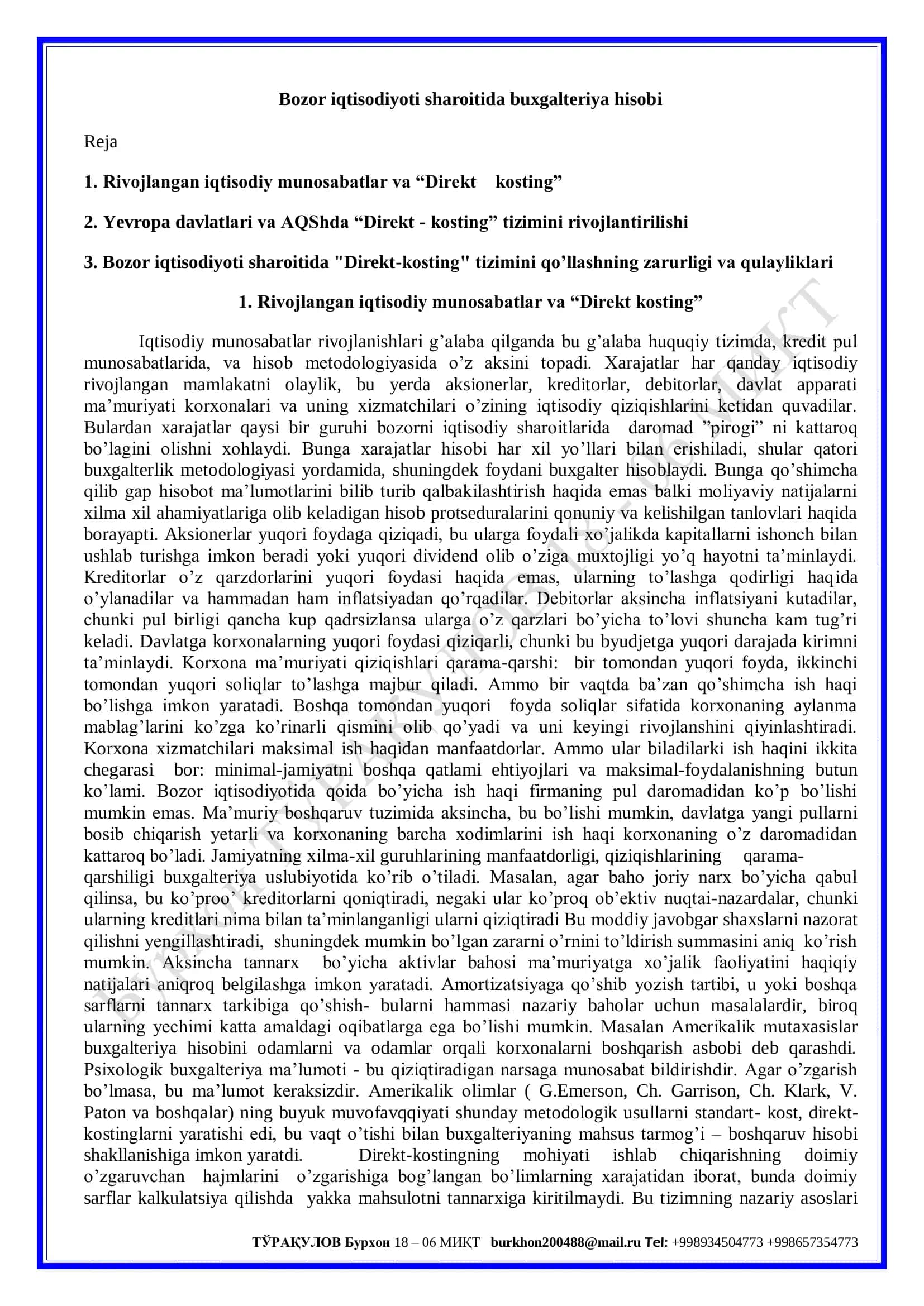 Bozor iqtisodiyoti sharoitida buxgalteriya hisobi 2