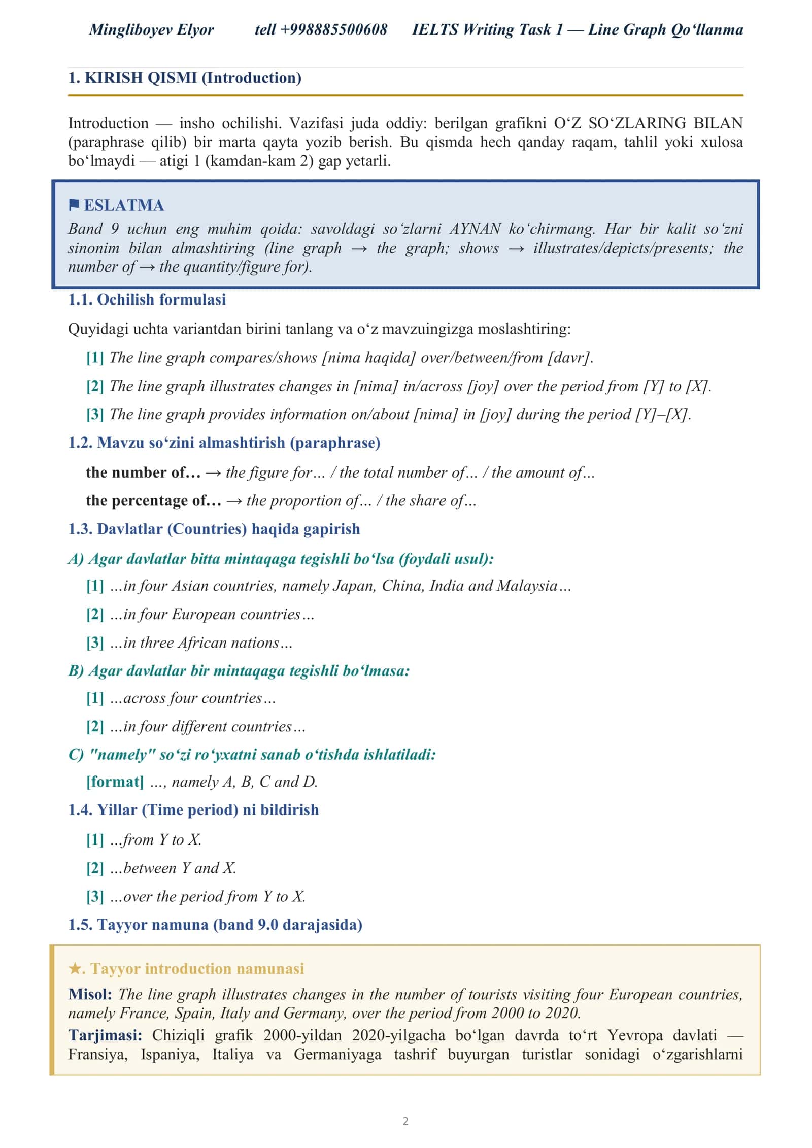 IELTS Writing Task 1 — Line Graph Qo‘llanma 2