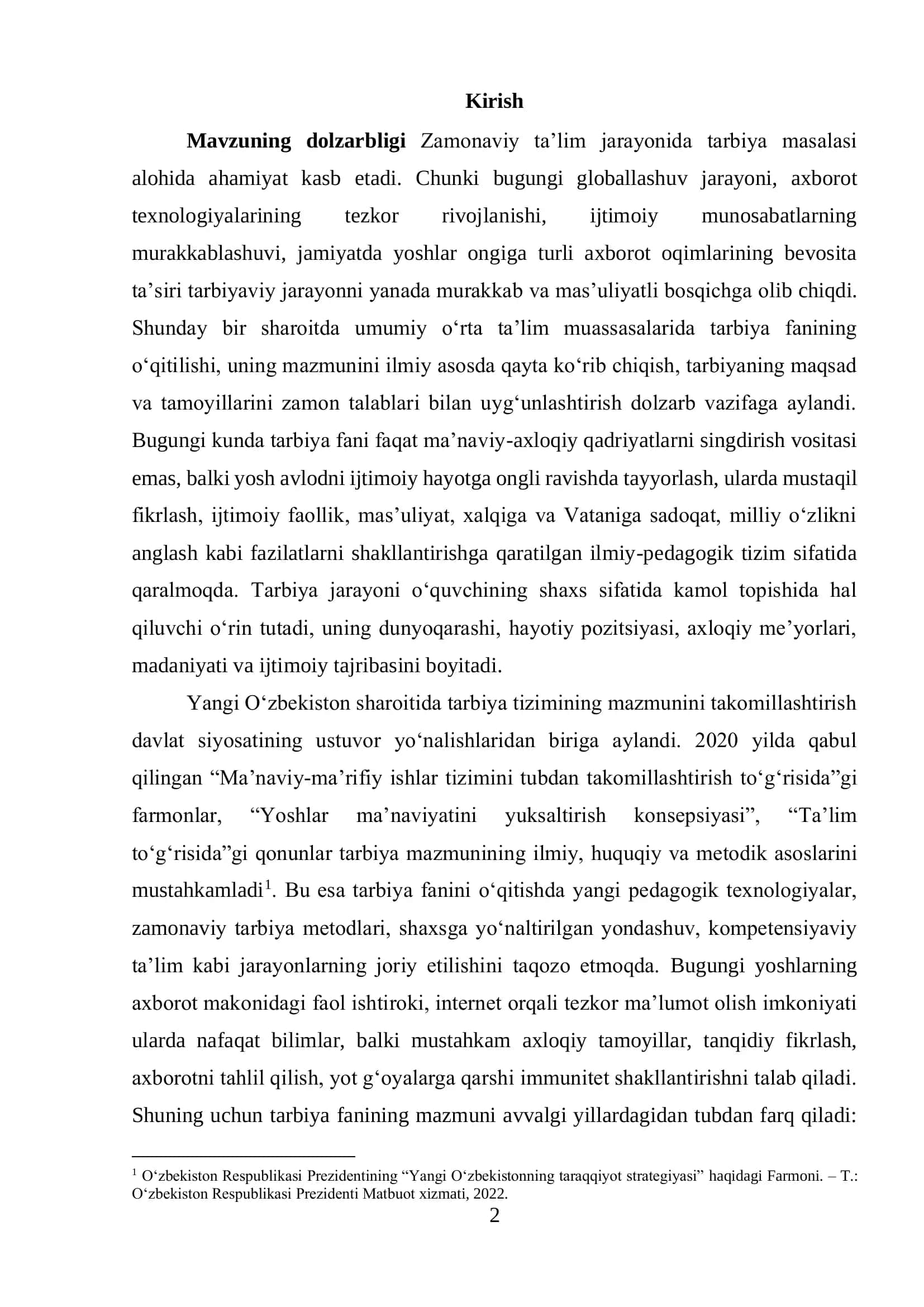 Zamonaviy ta'lim jarayonida tarbiya masalasi 2