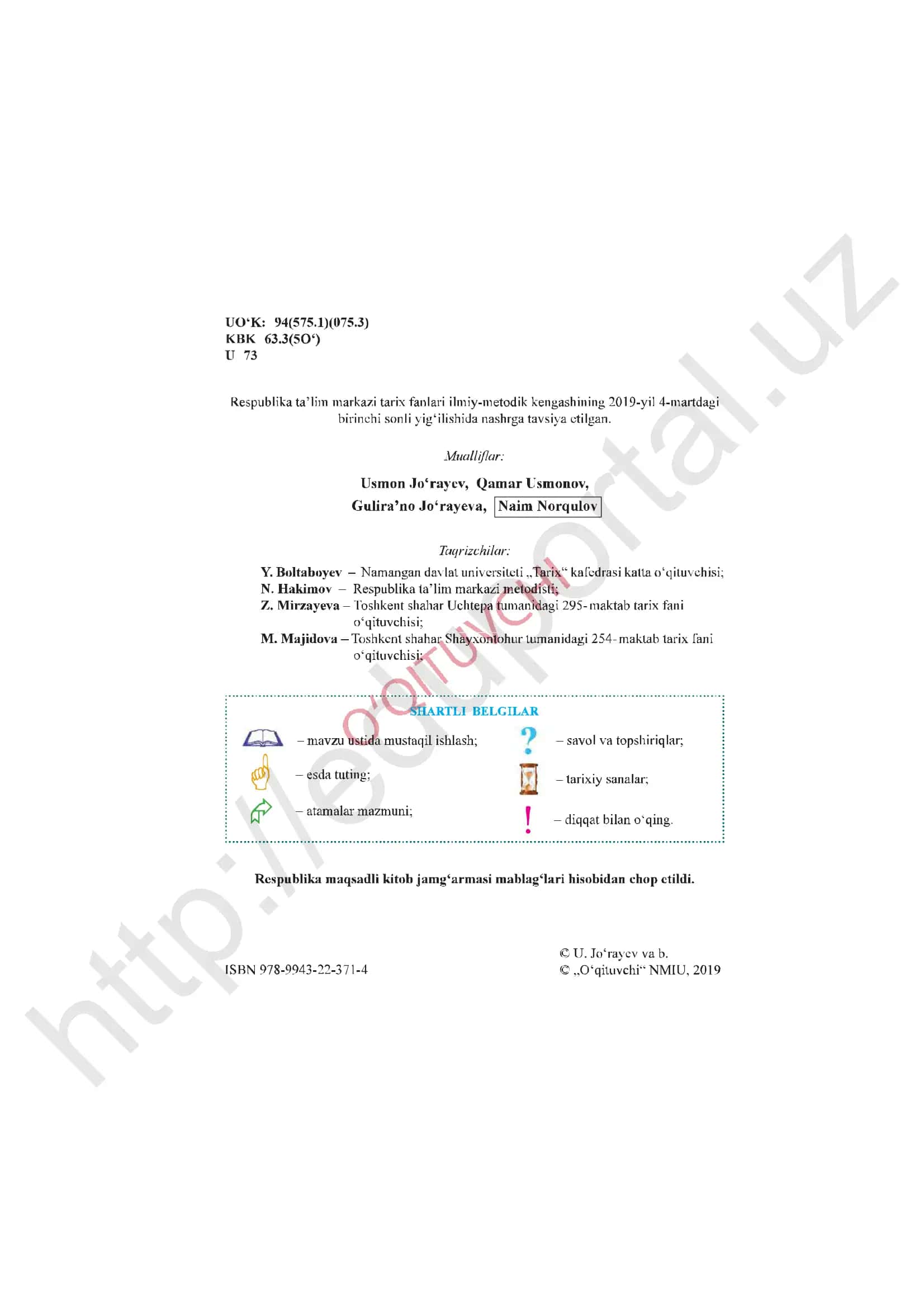 8-sinf "O'zbekiston tarixi" 2