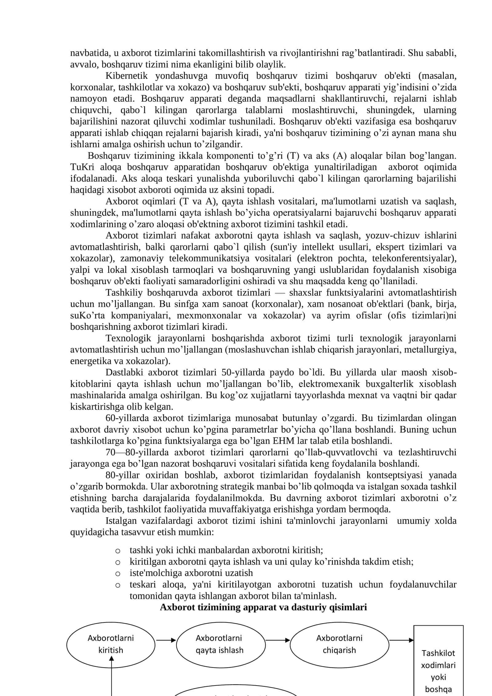 Axborot tizimlarning tushunchasi 2