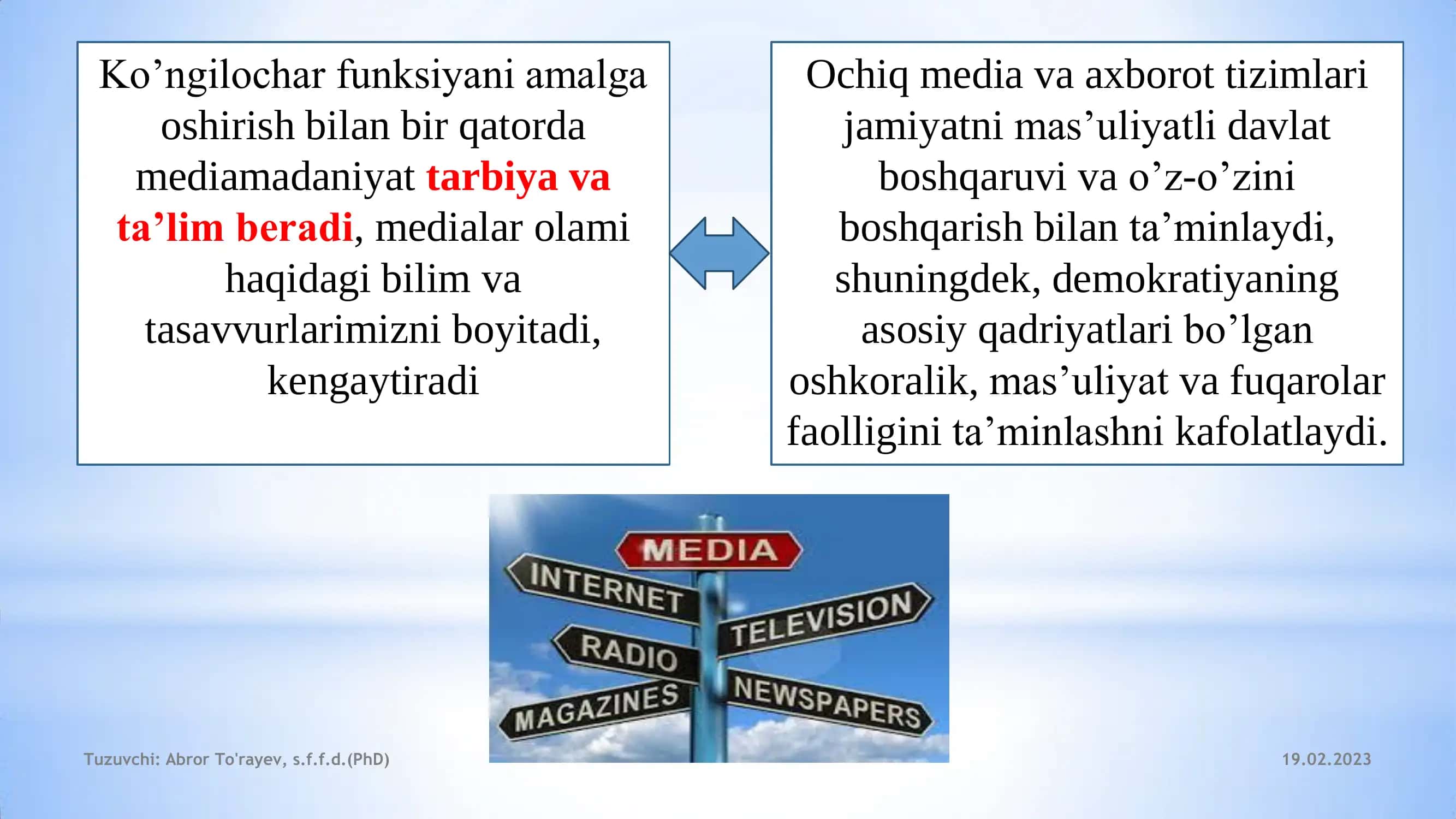 Axborotning jamiyatda tutgan o„rni va ahamiyati 2