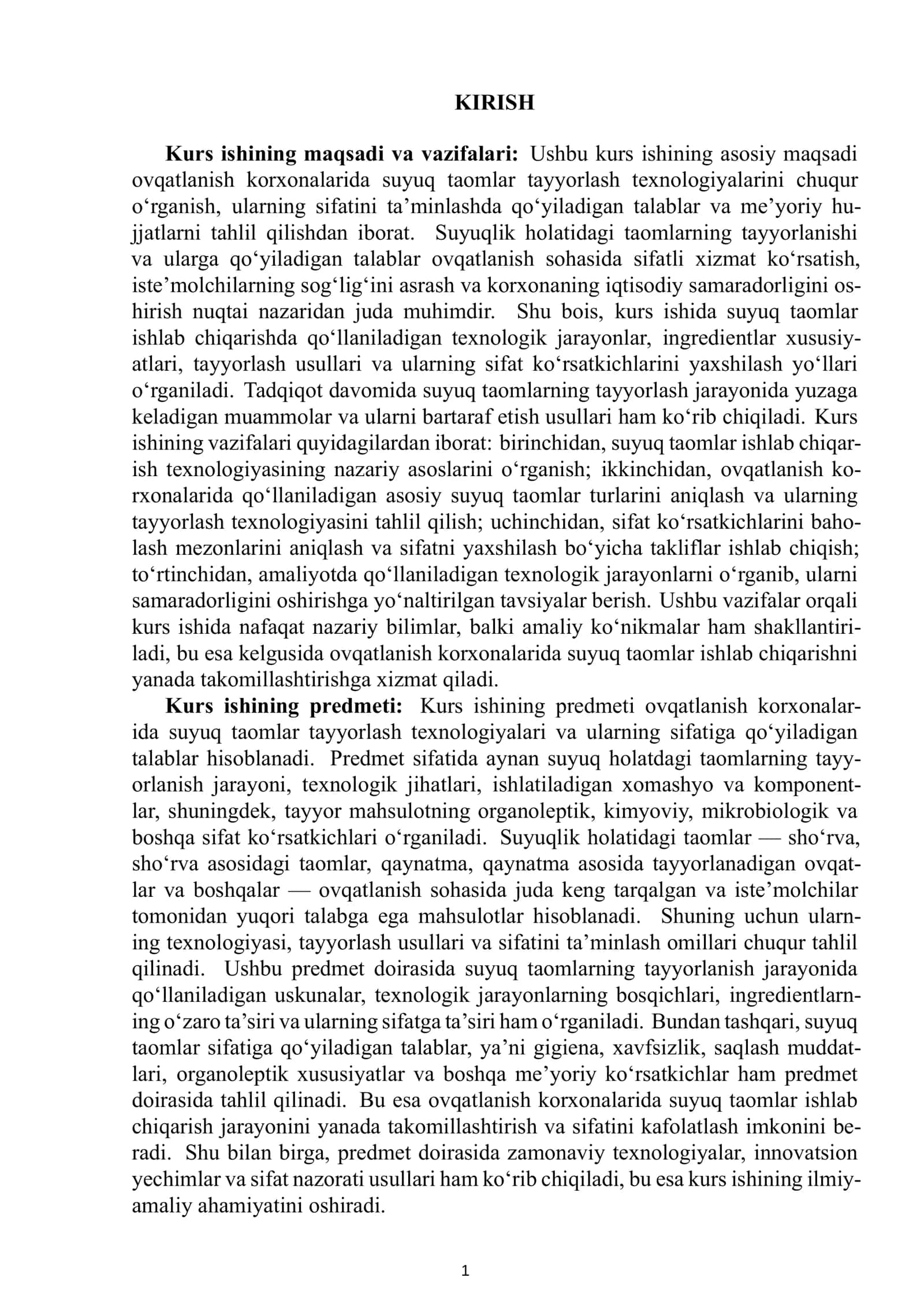 Suyuq Taomlar Tayyorlash Texnologiyalari 2
