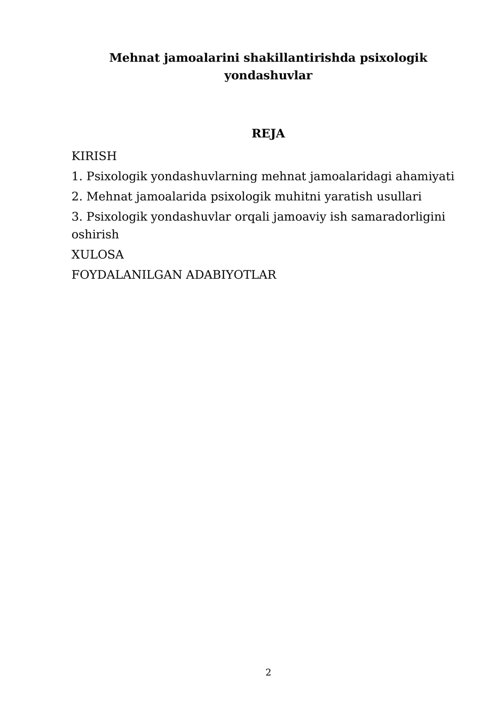 Mehnat jamoalarini shakillantirishda psixologik yondashuvlar 2