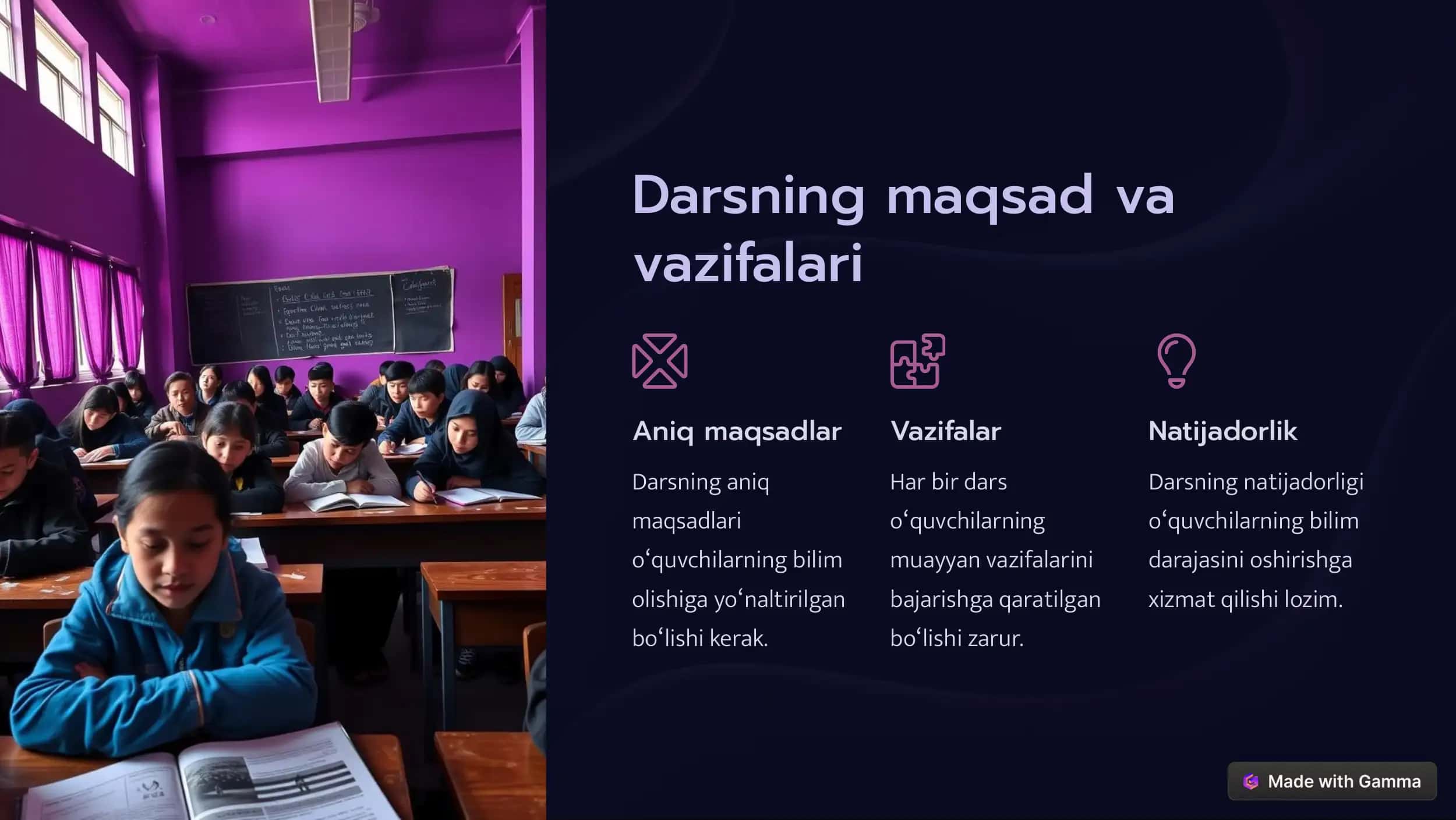 Zamonaviy dars va unga qoʻyiladigan talablar 2