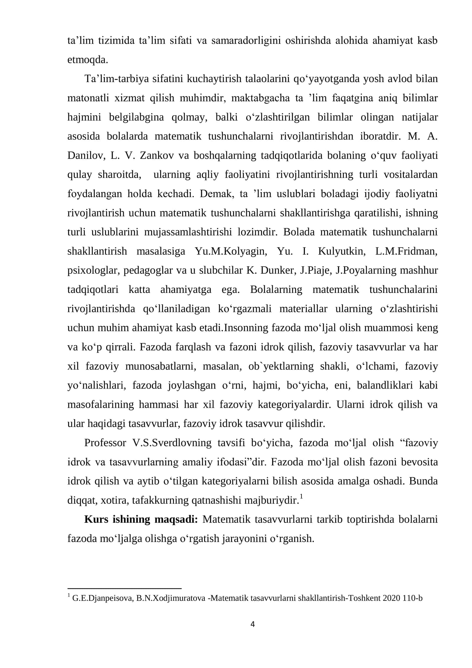 Matematikadan ta'lim berish va maktabgacha ta'limdagi o‗quv-tarbiya jarayonin 2
