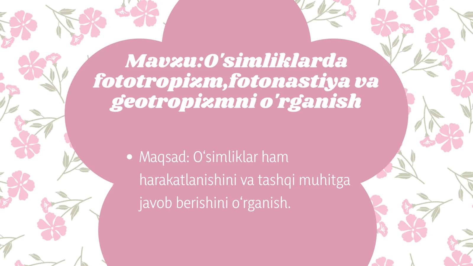 O‘simliklar harakati 2