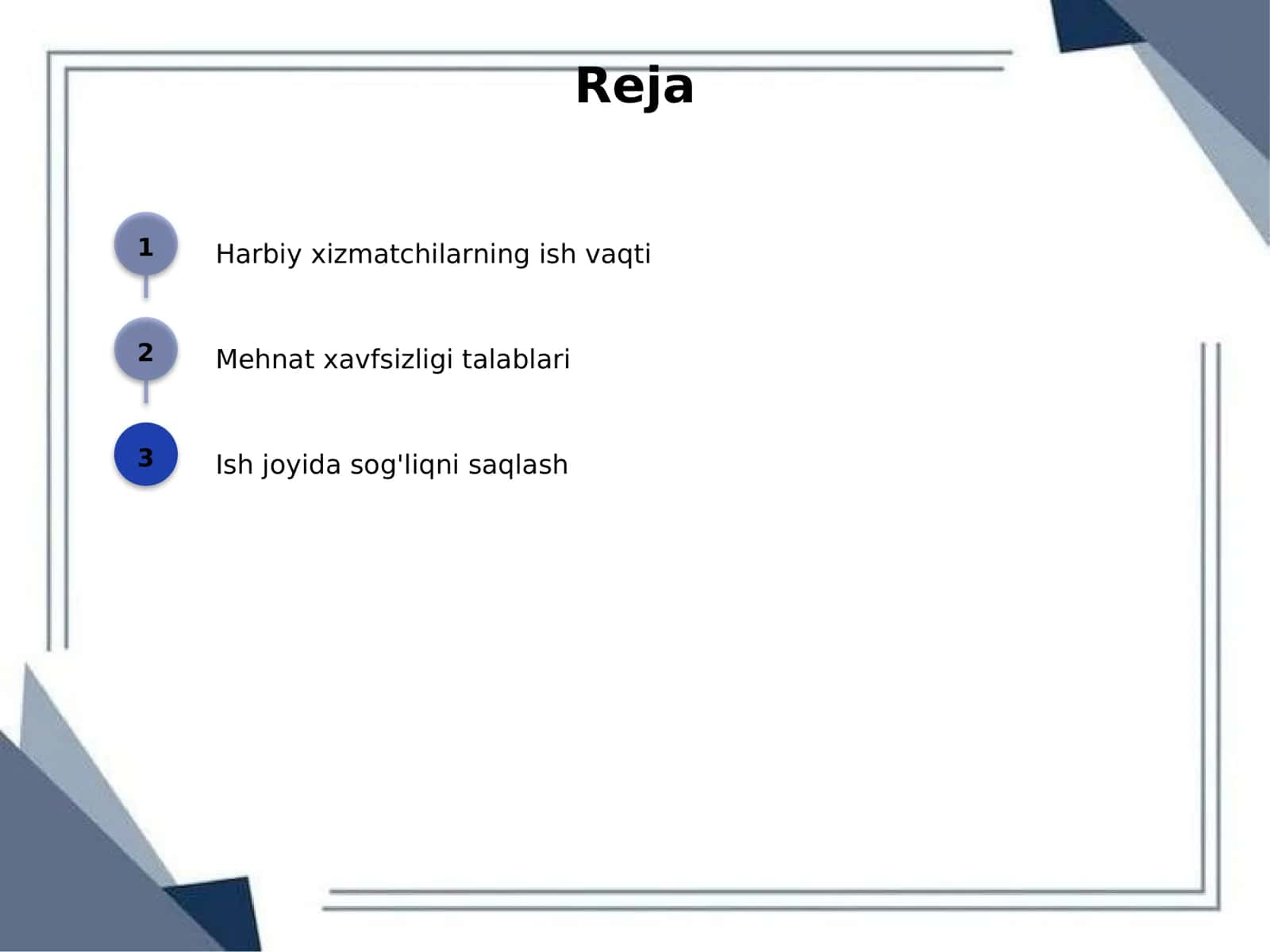 Harbiy xizmatchilarning mehnat sharoitlari 2