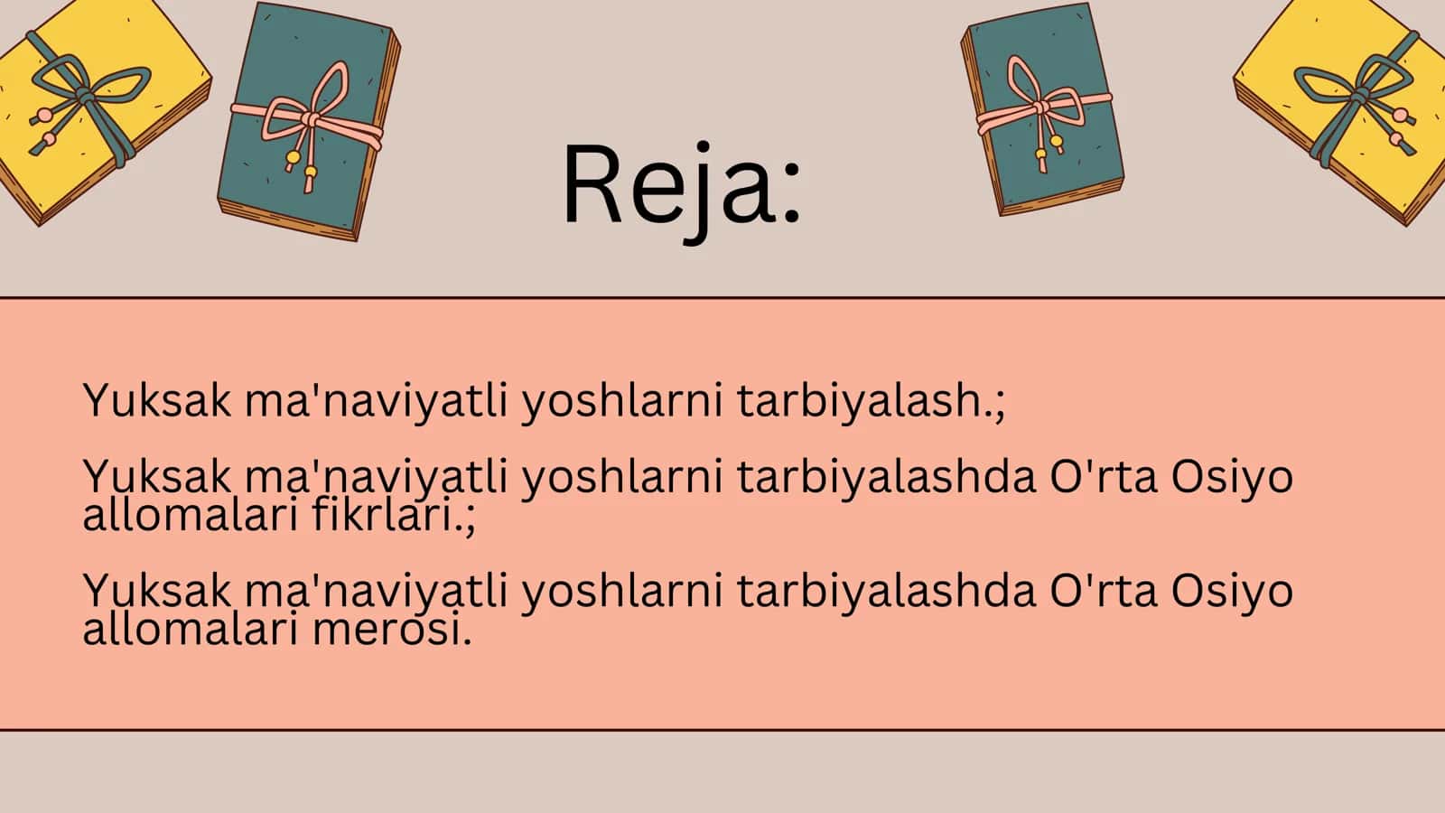 Yuksak ma'naviyatli yoshlarni tarbiyalashda O'rta Osiyo allomalari merosi 2